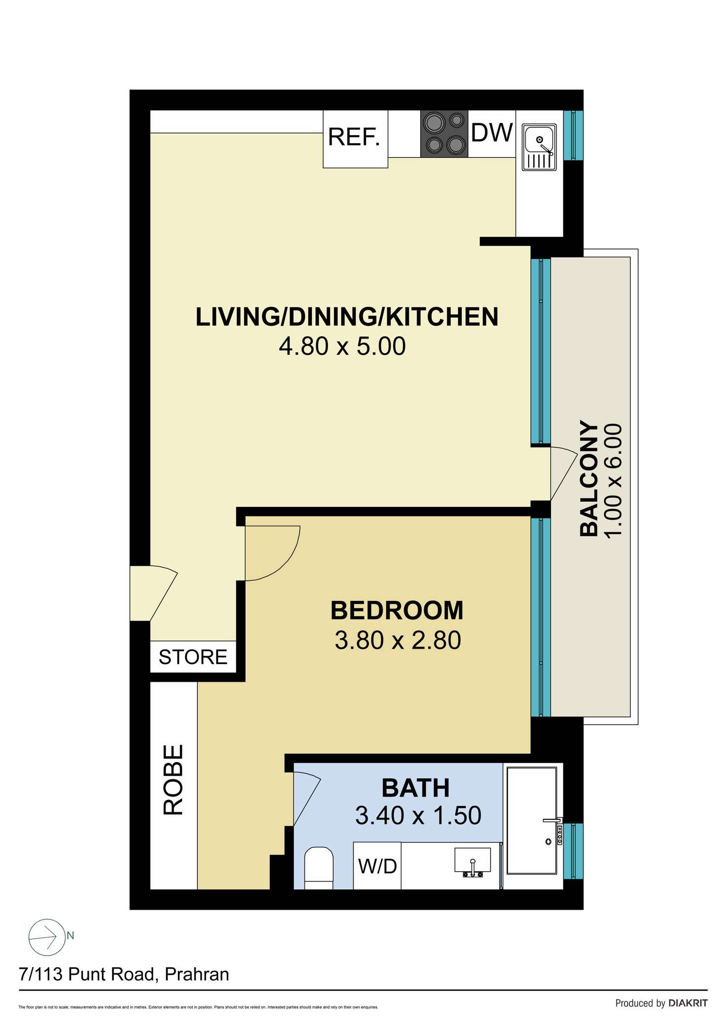 Floorplan of Homely apartment listing, 7/113 Punt Road, Prahran VIC 3181