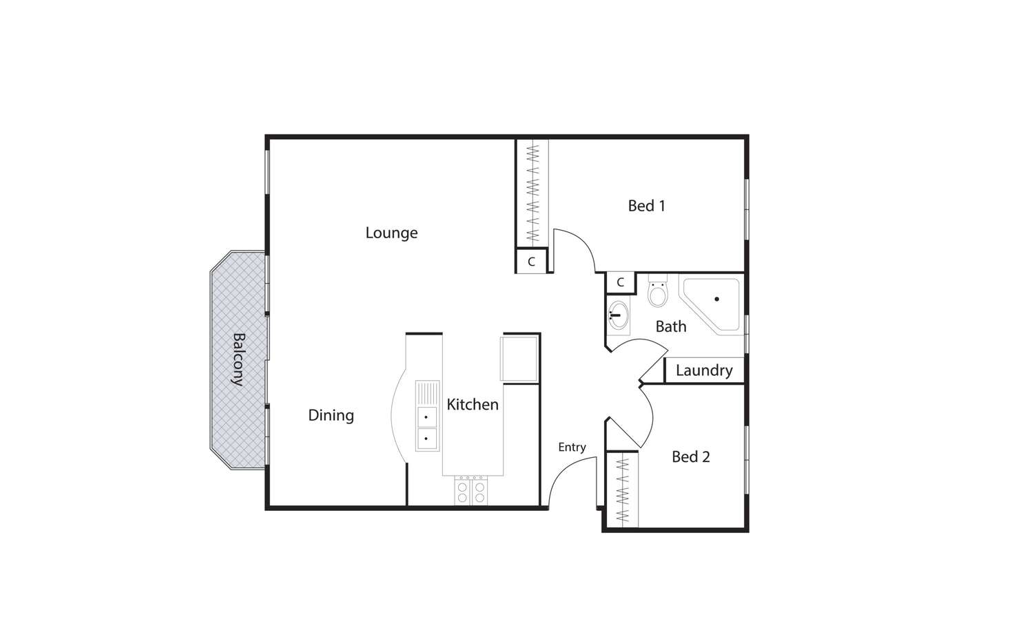 Floorplan of Homely unit listing, 11/140 Port Jackson Circuit, Phillip ACT 2606