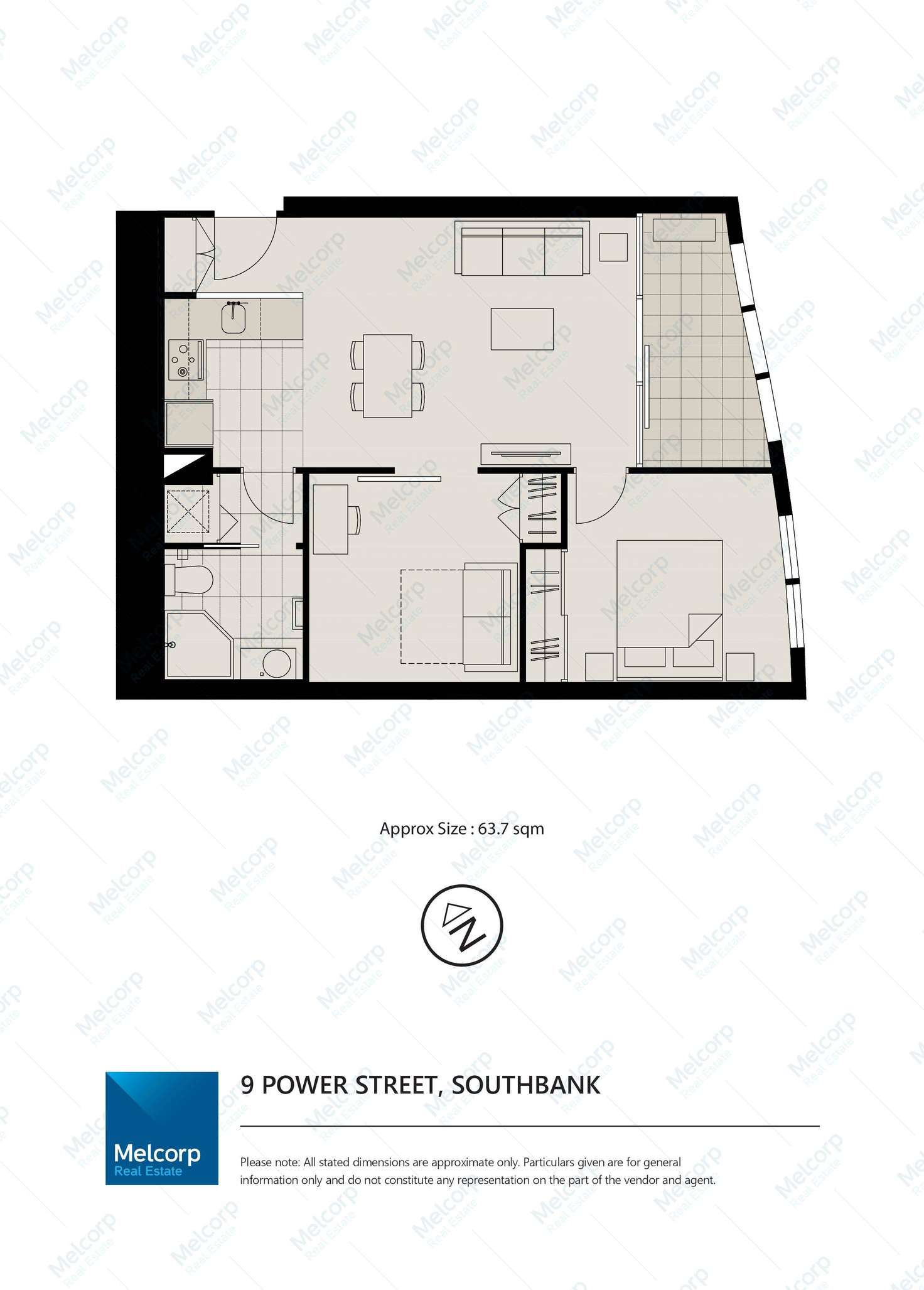 Floorplan of Homely apartment listing, 2810/9 Power Street, Southbank VIC 3006