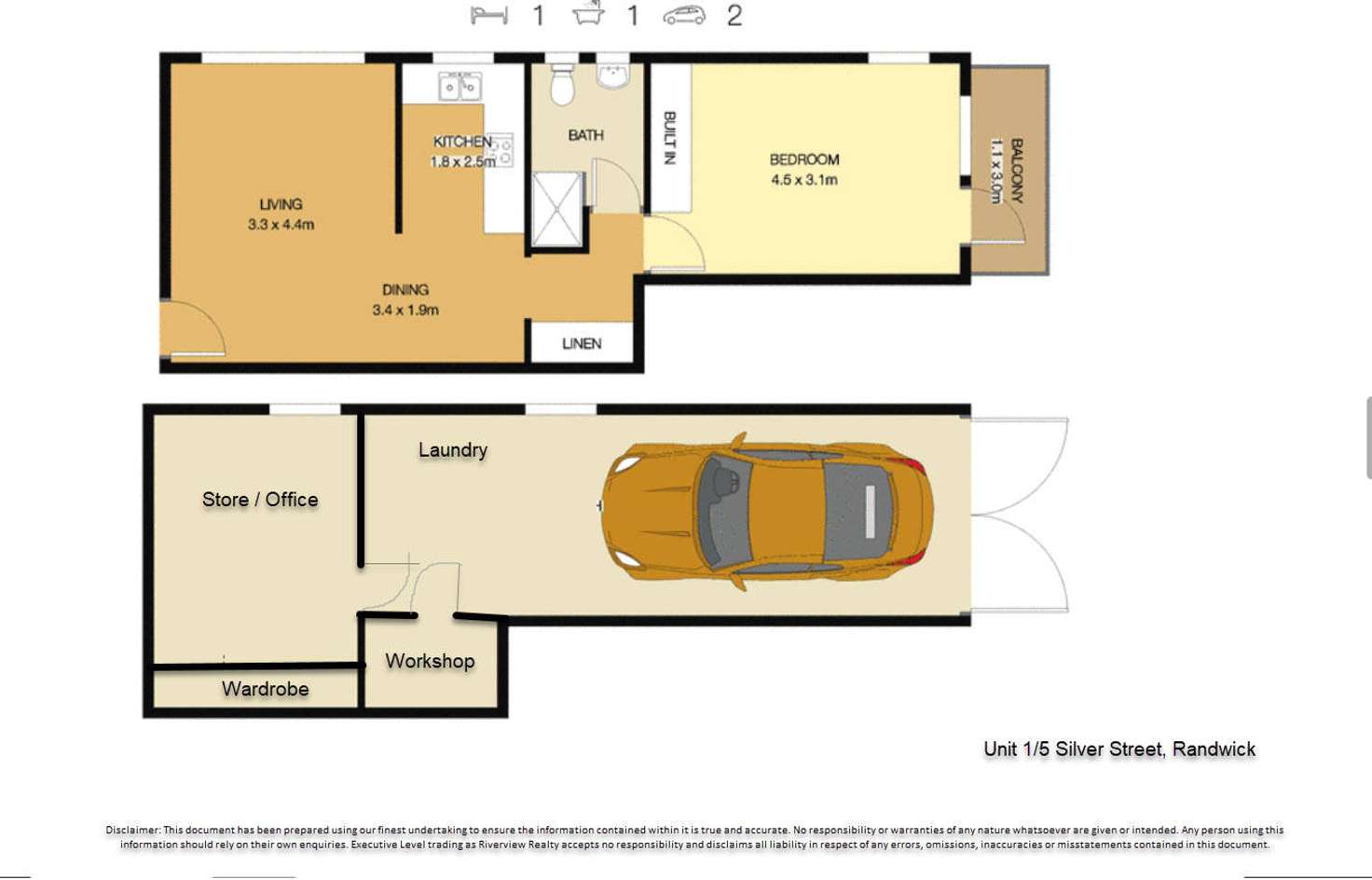 Floorplan of Homely unit listing, Level 1/1/5 Silver Street, Randwick NSW 2031