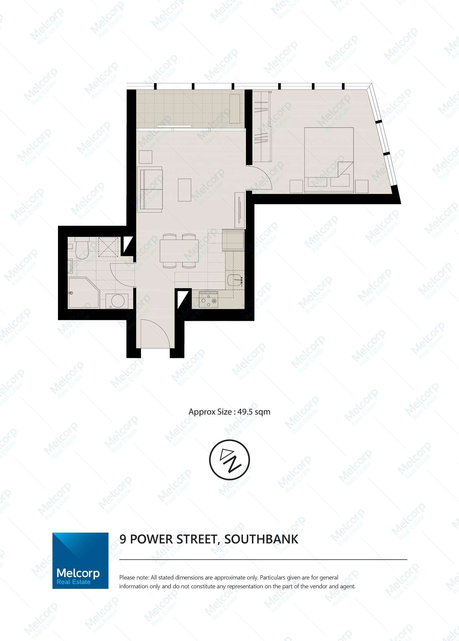 Floorplan of Homely apartment listing, 2714/9 Power Street, Southbank VIC 3006