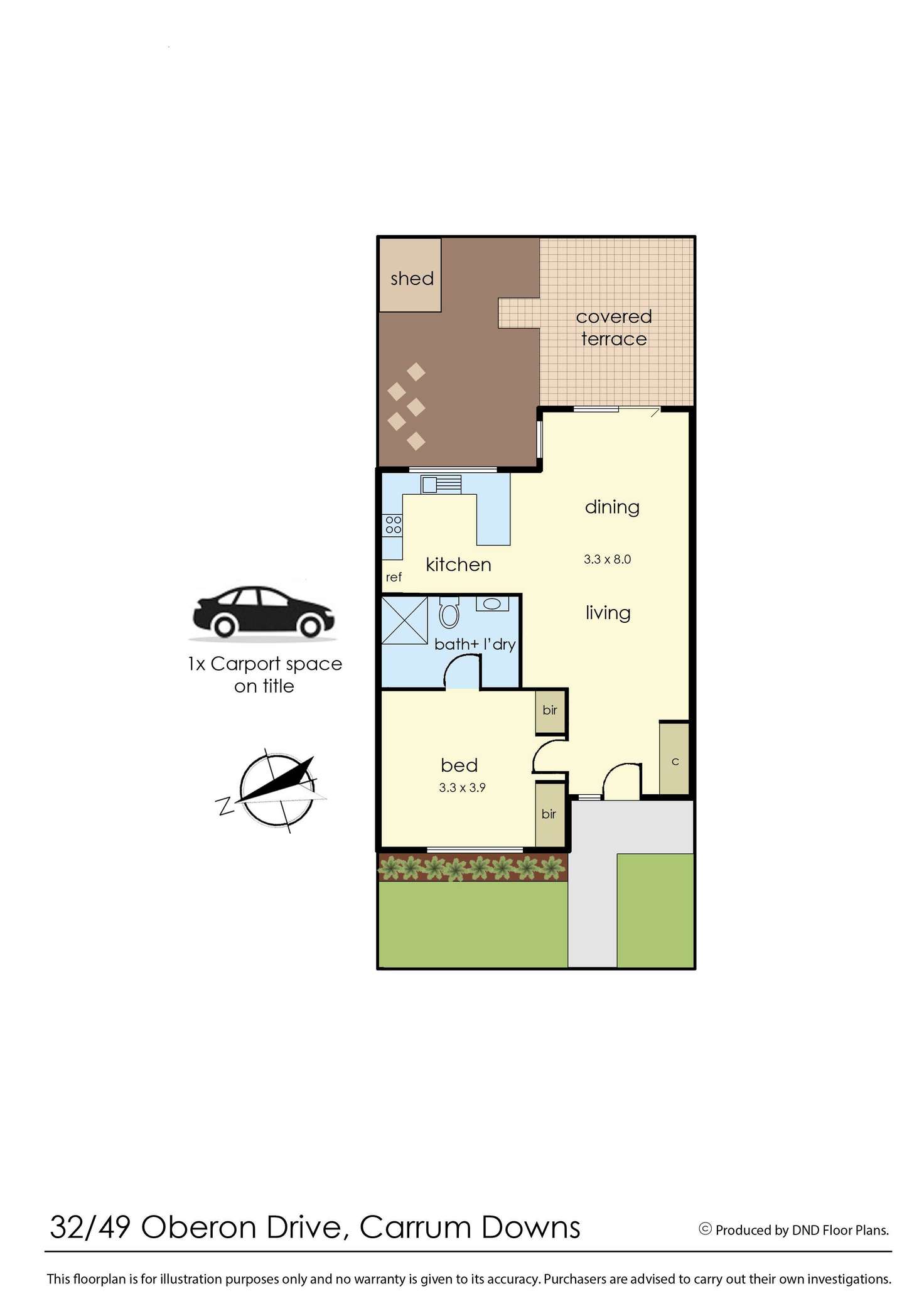 Floorplan of Homely unit listing, 32/49 Oberon Drive, Carrum Downs VIC 3201