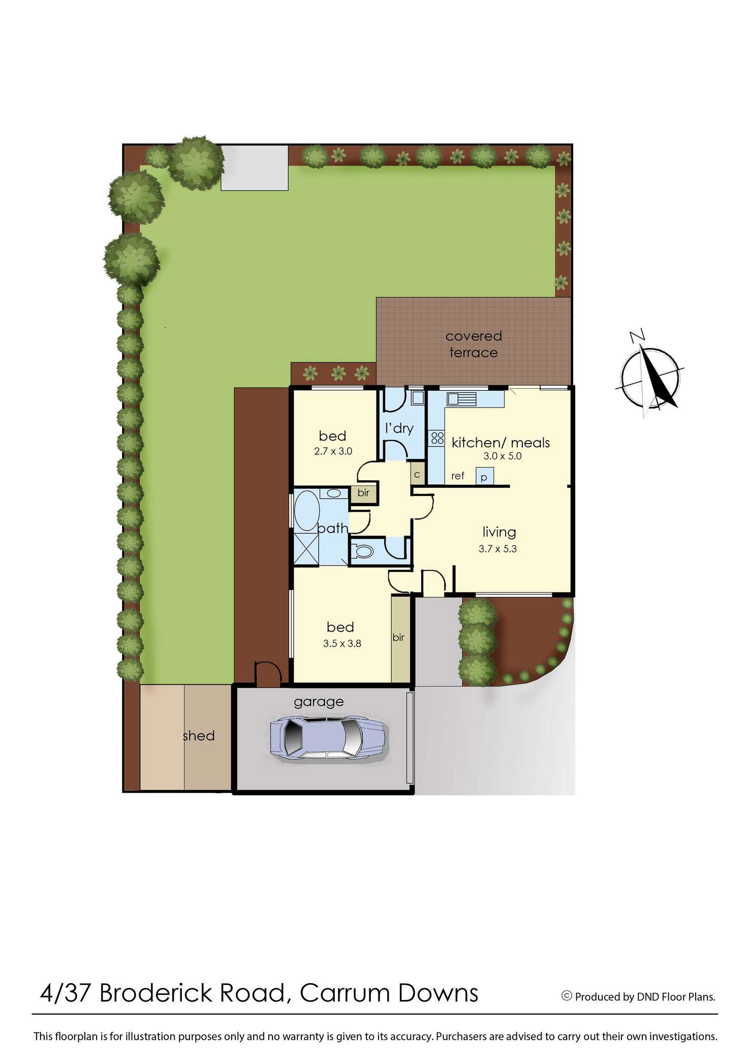 Floorplan of Homely unit listing, 4/37 Broderick Road, Carrum Downs VIC 3201