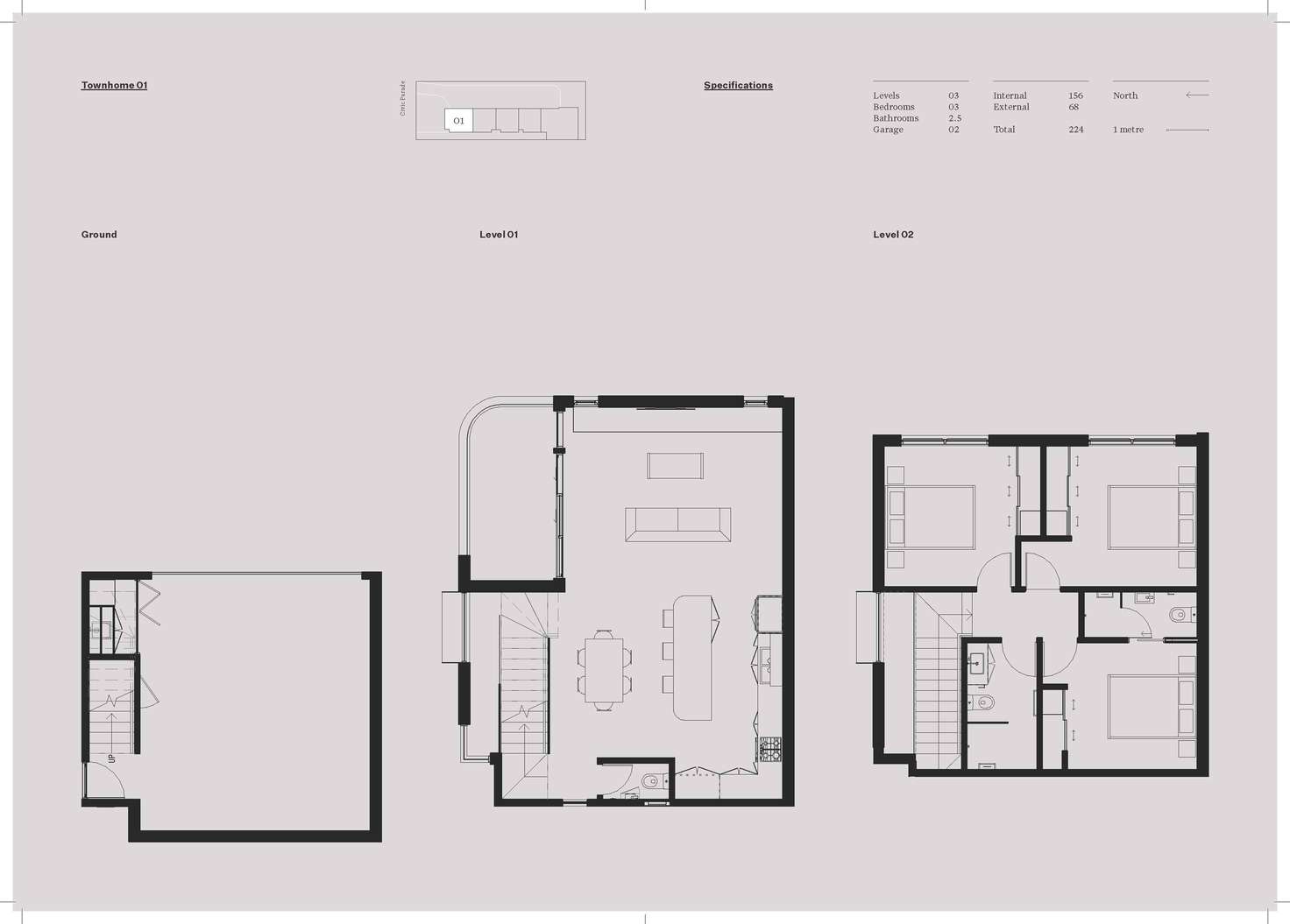 Floorplan of Homely townhouse listing, 1/130 Civic Parade, Altona VIC 3018