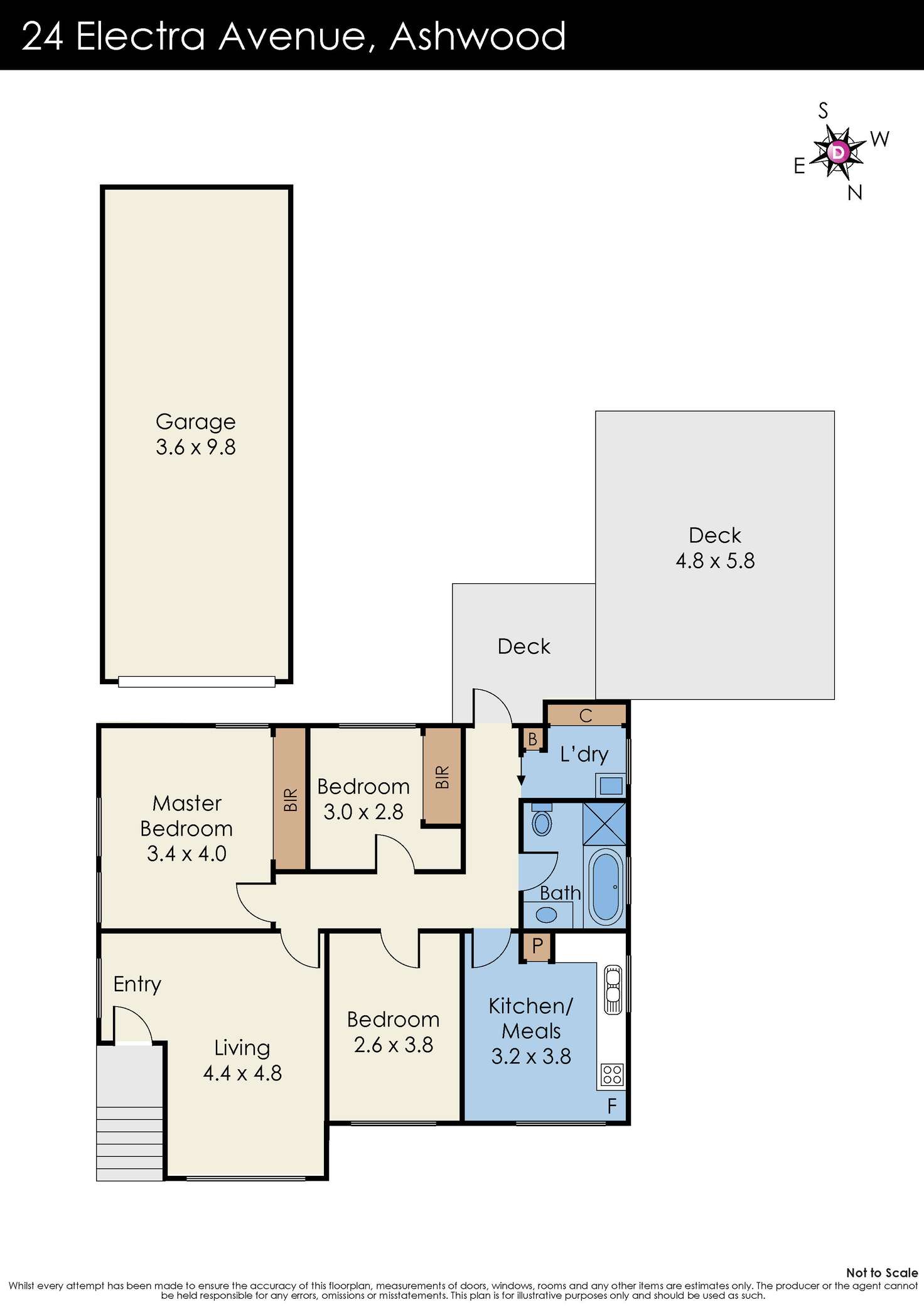 Floorplan of Homely house listing, 24 Electra Avenue, Ashwood VIC 3147
