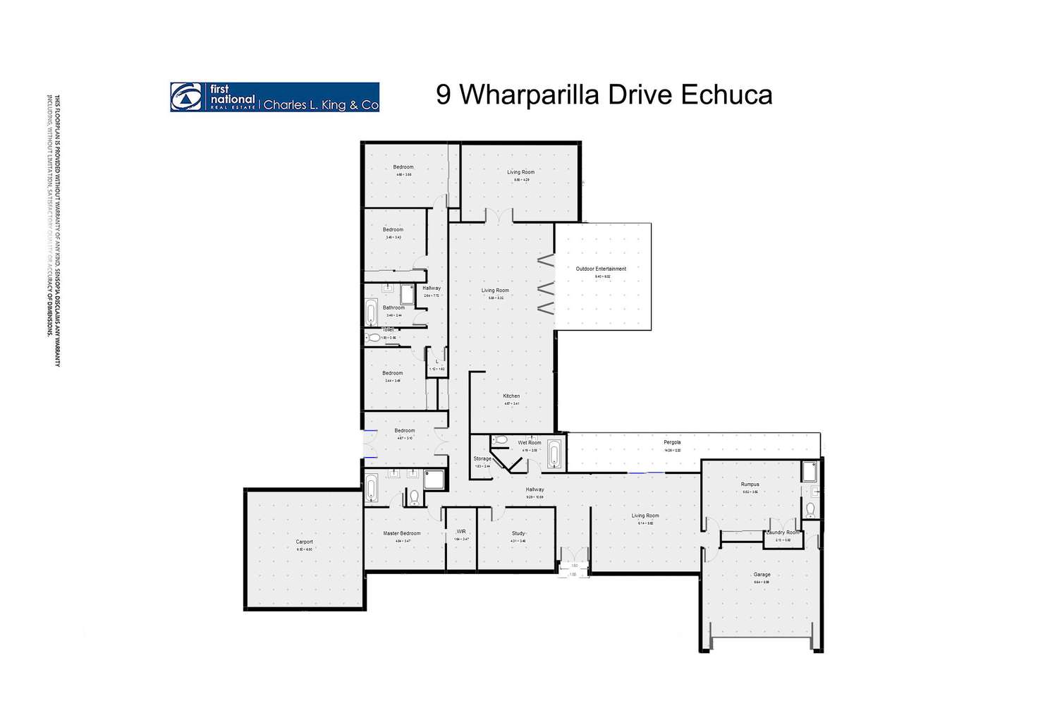 Floorplan of Homely house listing, 9 Wharparilla Drive, Echuca VIC 3564