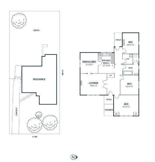Floorplan of Homely house listing, 59 Marshall Avenue, Clayton VIC 3168
