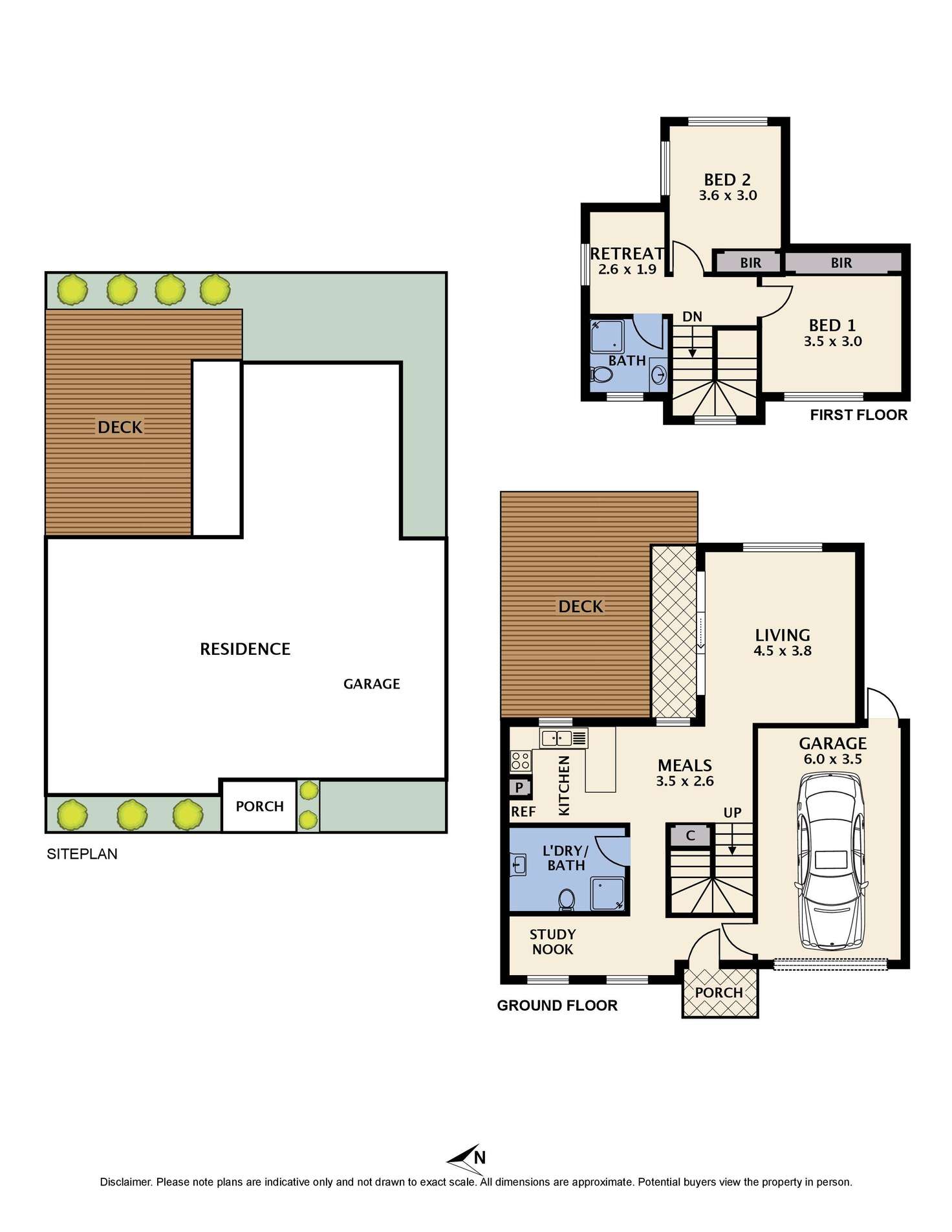 Floorplan of Homely townhouse listing, 3/76 Southernhay Street, Reservoir VIC 3073