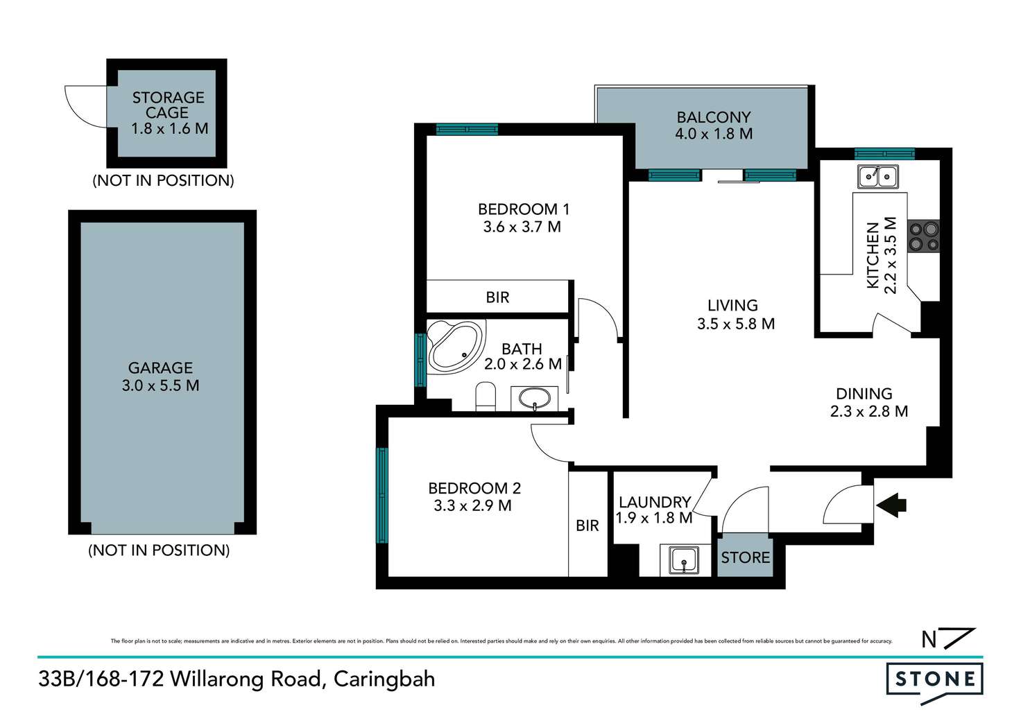 Floorplan of Homely unit listing, Level 6/33B/168-172 Willarong Road, Caringbah NSW 2229