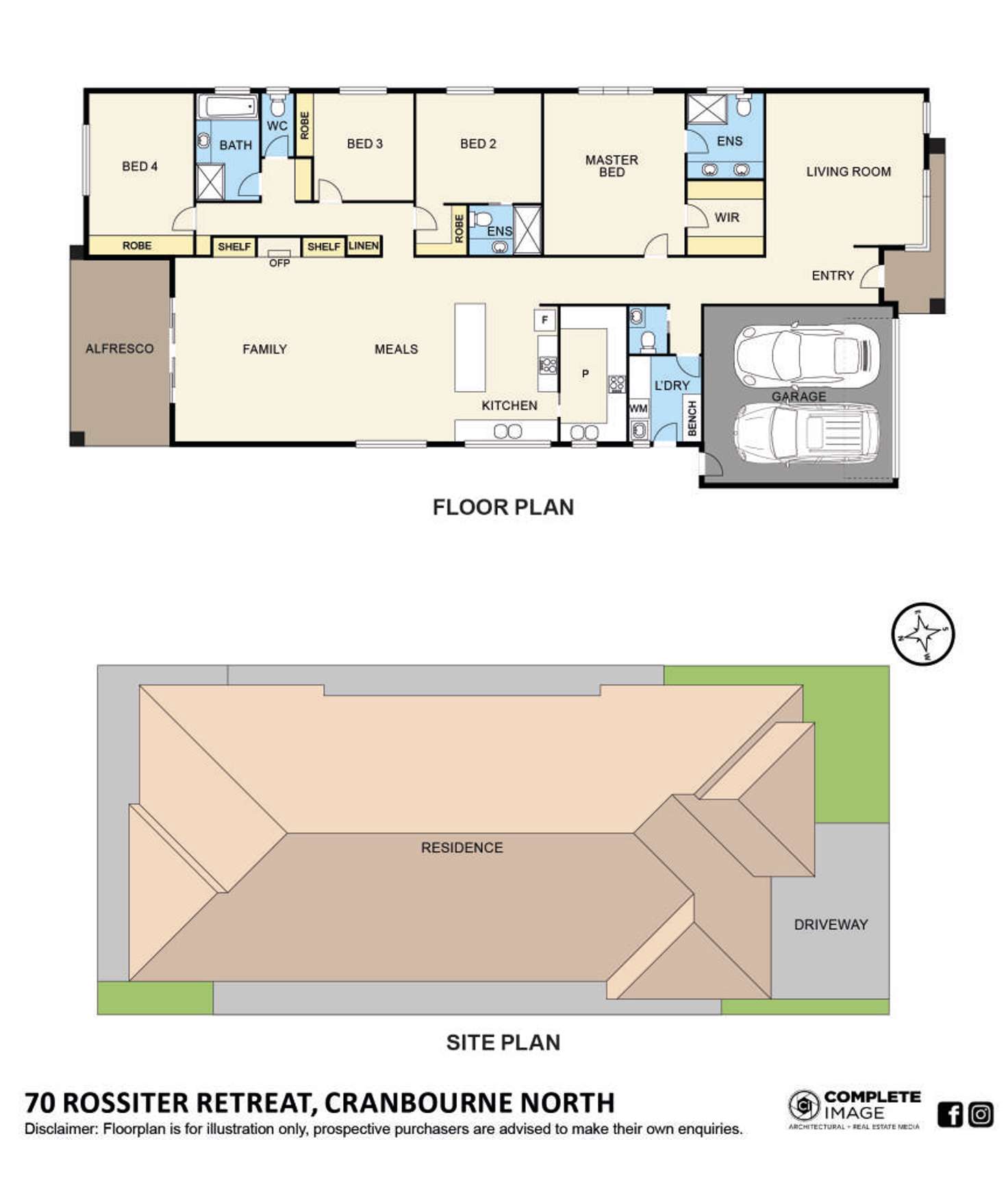 Floorplan of Homely house listing, 70 Rossiter Retreat, Cranbourne North VIC 3977