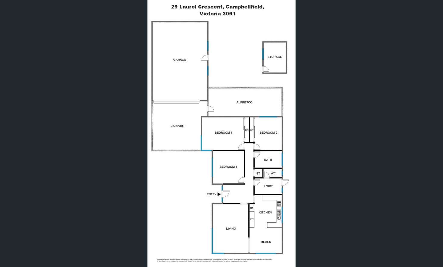 Floorplan of Homely house listing, 29 Laurel Crescent, Campbellfield VIC 3061