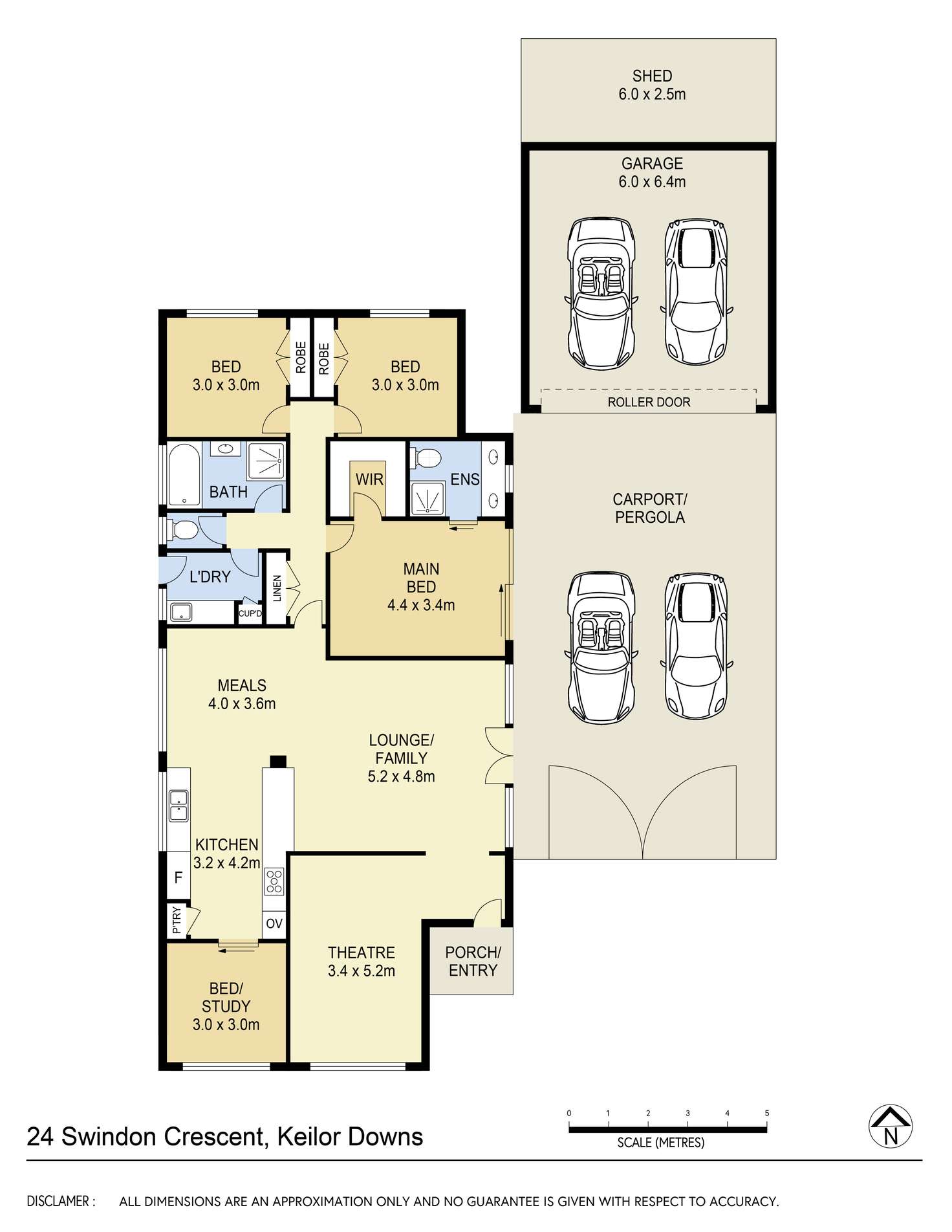 Floorplan of Homely house listing, 24 Swindon Crescent, Keilor Downs VIC 3038