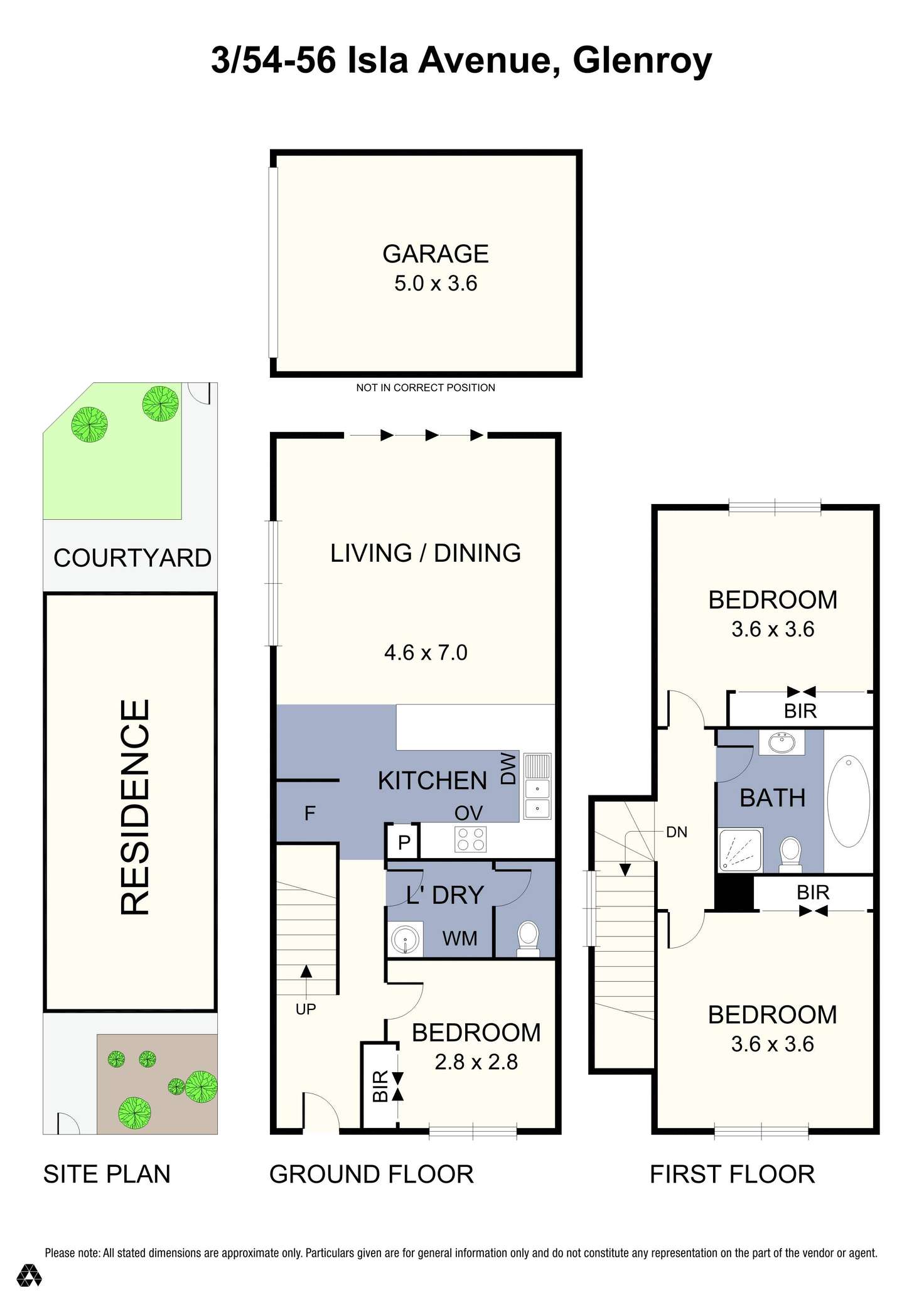 Floorplan of Homely townhouse listing, 3/54-56 Isla Avenue, Glenroy VIC 3046