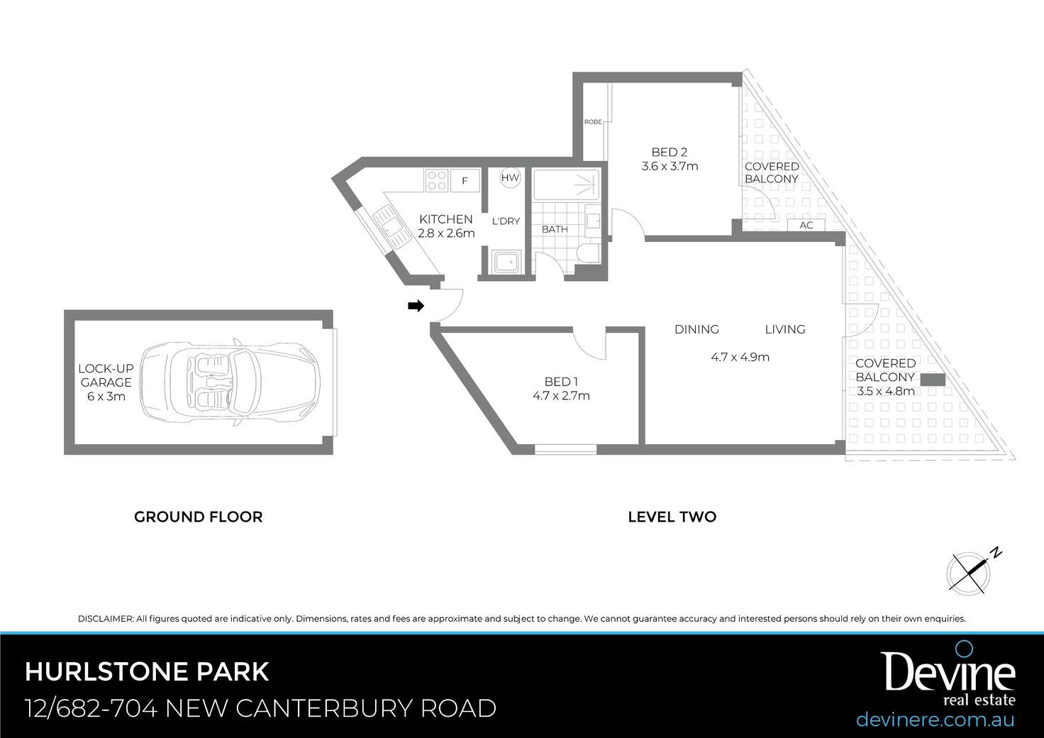 Floorplan of Homely apartment listing, 12/682 New Canterbury Road, Hurlstone Park NSW 2193