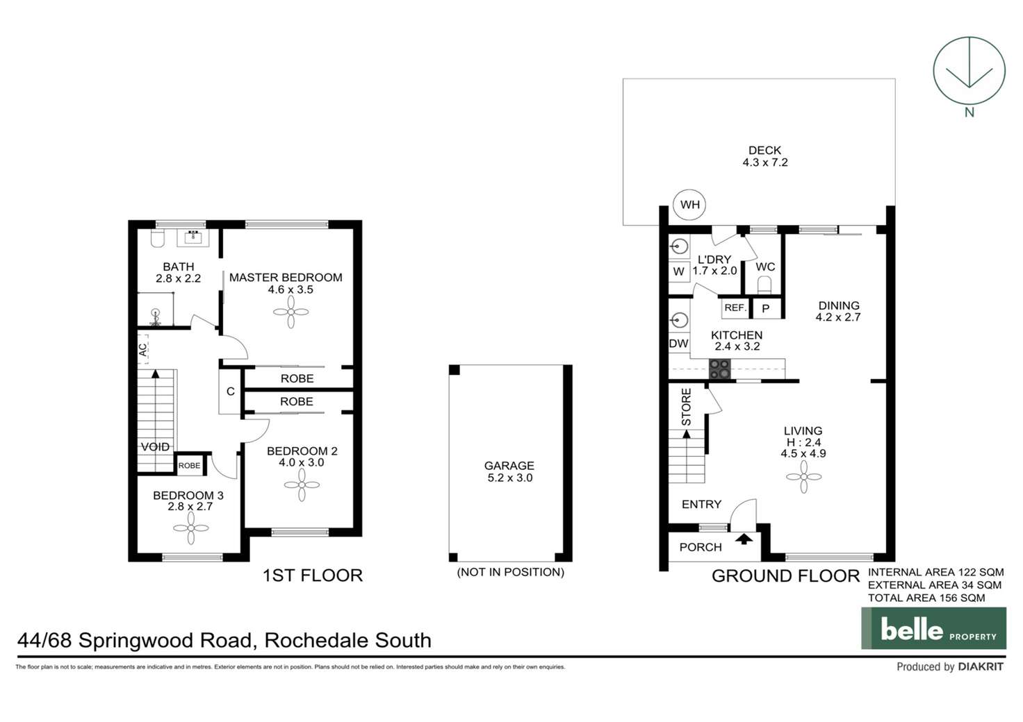 Floorplan of Homely townhouse listing, 44/68 Springwood Road, Rochedale South QLD 4123