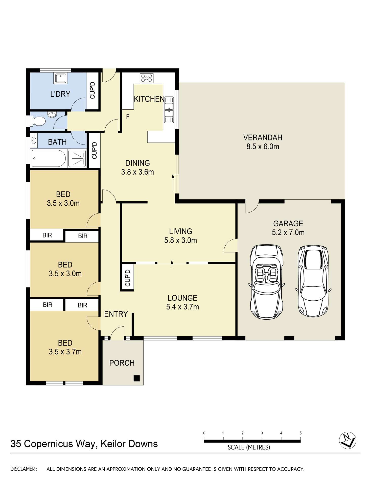 Floorplan of Homely house listing, 35 Copernicus Way, Keilor Downs VIC 3038