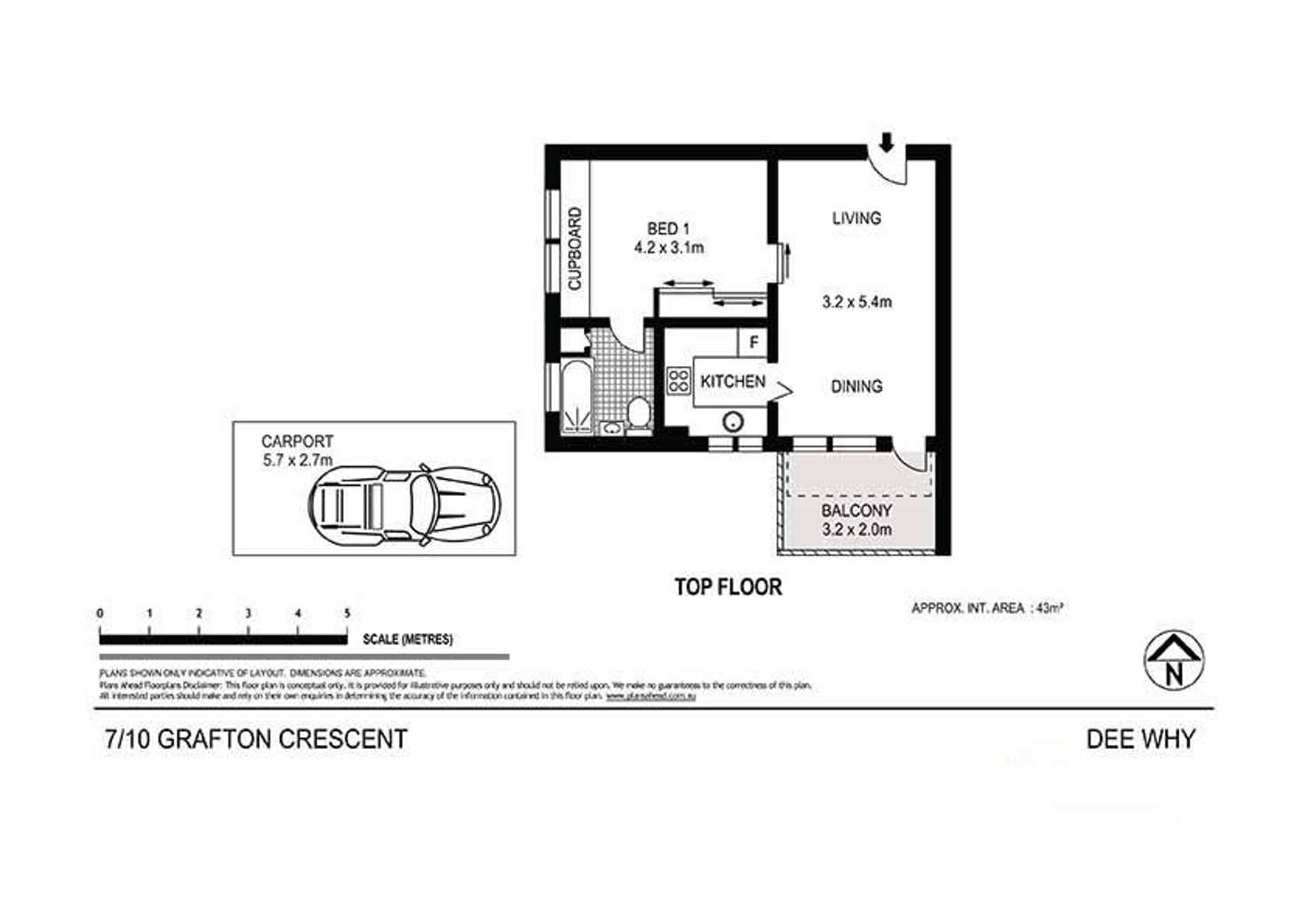 Floorplan of Homely apartment listing, 7/10 Grafton Crescent, Dee Why NSW 2099