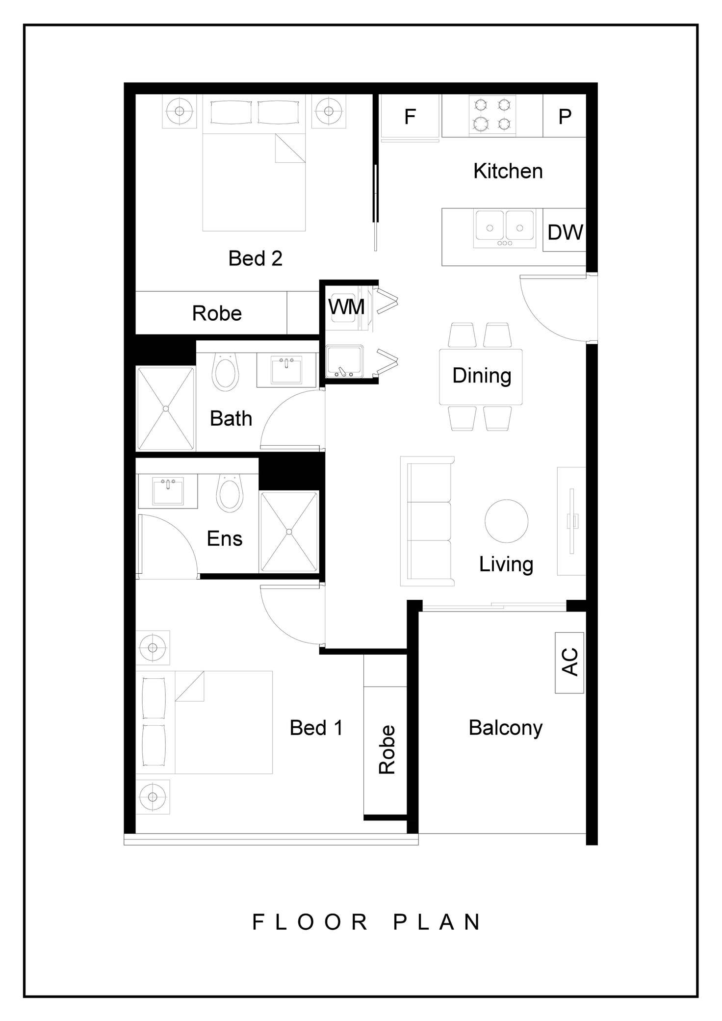 Floorplan of Homely apartment listing, 1411/15 Bowes Street, Phillip ACT 2606