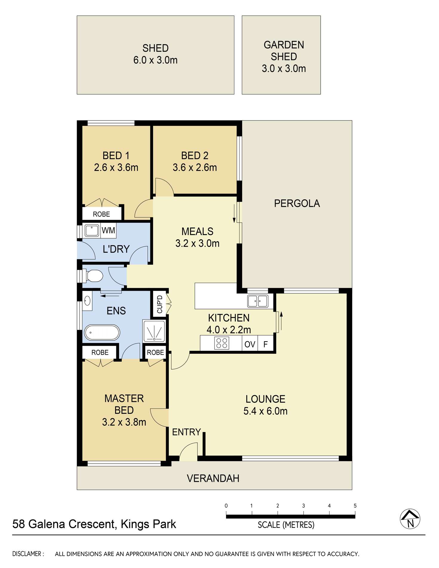 Floorplan of Homely house listing, 58 Galena Crescent, Kings Park VIC 3021