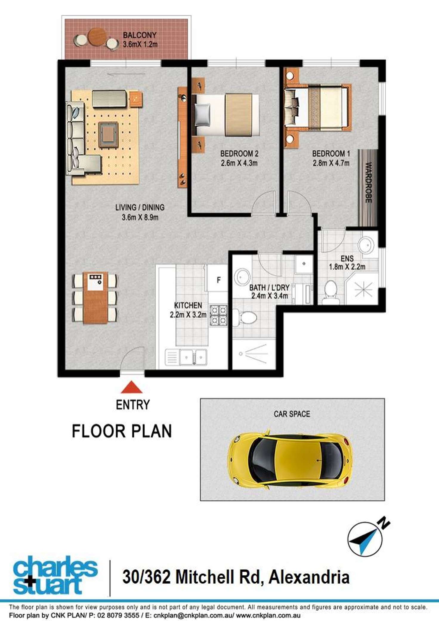 Floorplan of Homely apartment listing, 30/362 Mitchell Road, Alexandria NSW 2015