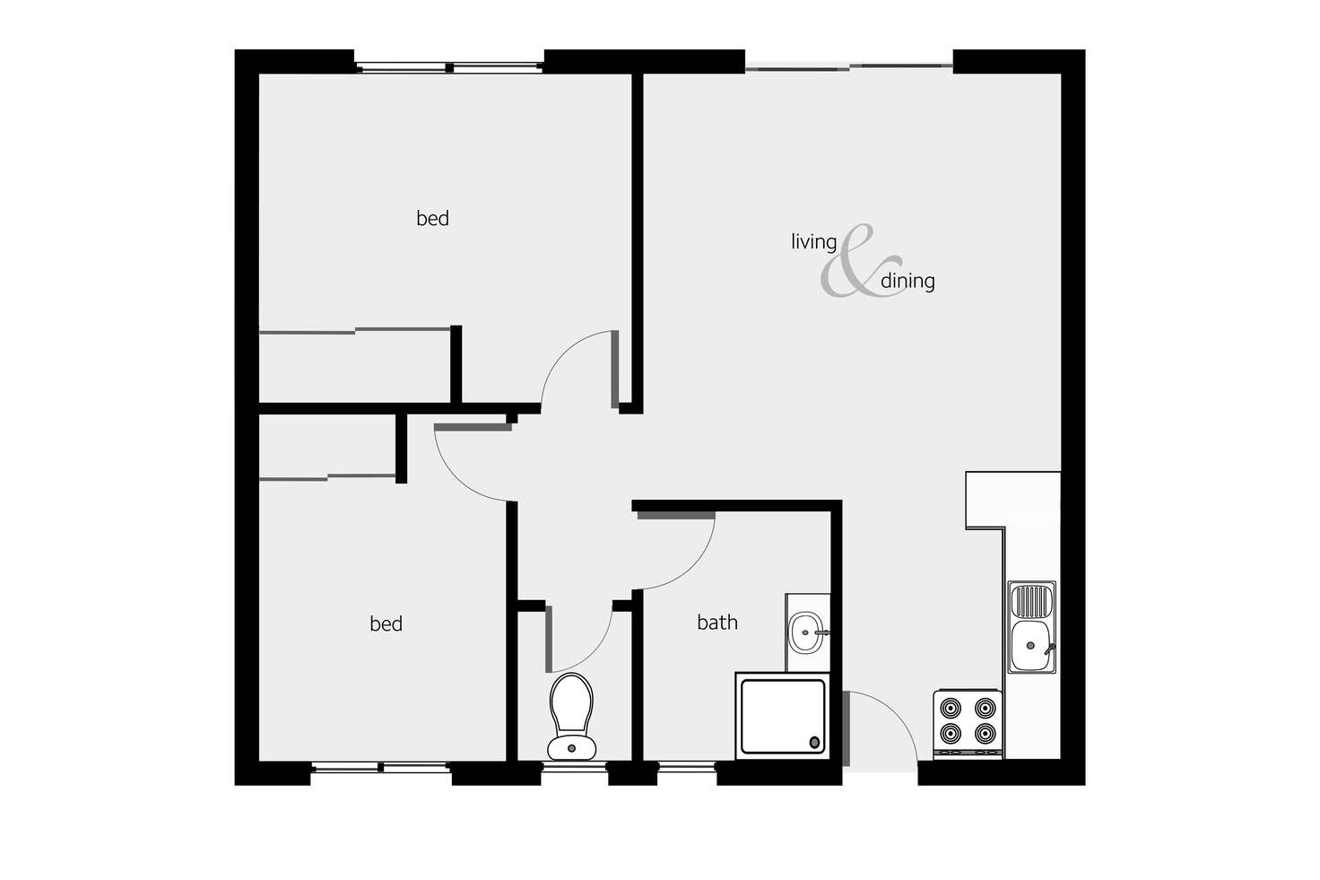 Floorplan of Homely unit listing, 1/50 Alfred Street, Manunda QLD 4870