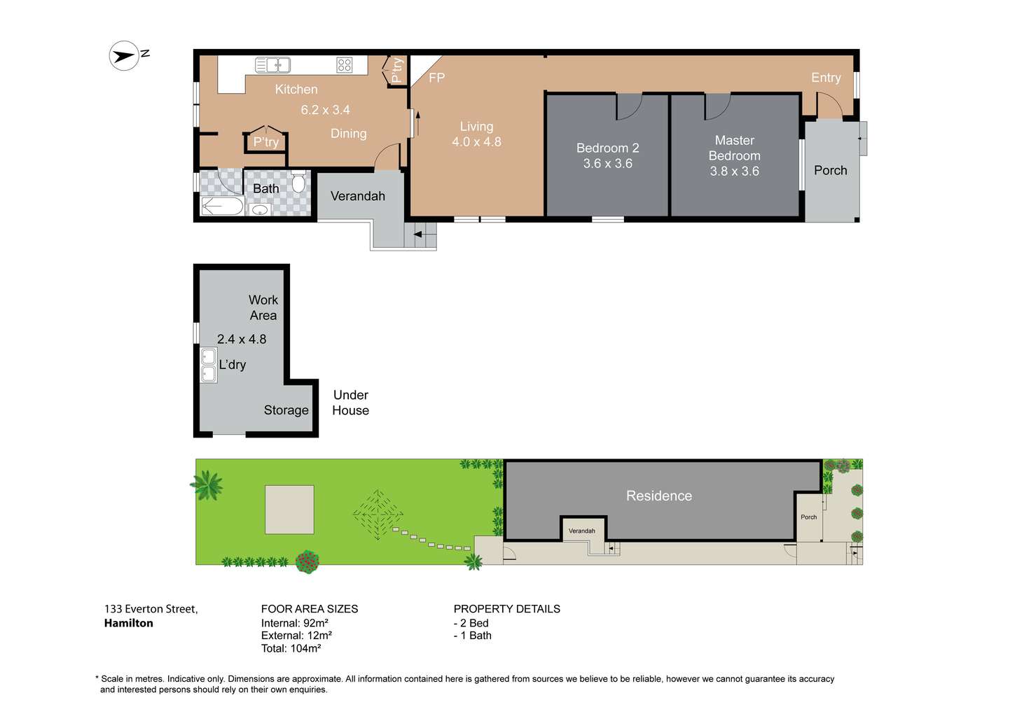 Floorplan of Homely house listing, 133 Everton Street, Hamilton NSW 2303
