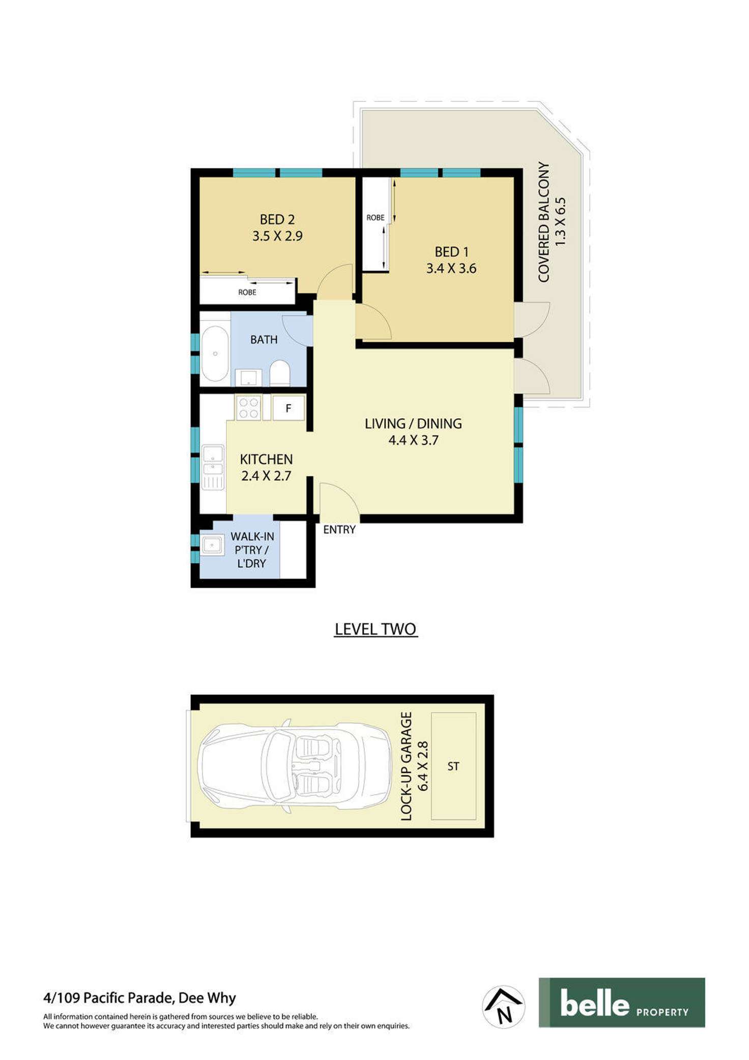 Floorplan of Homely apartment listing, 4/109 Pacific Parade, Dee Why NSW 2099