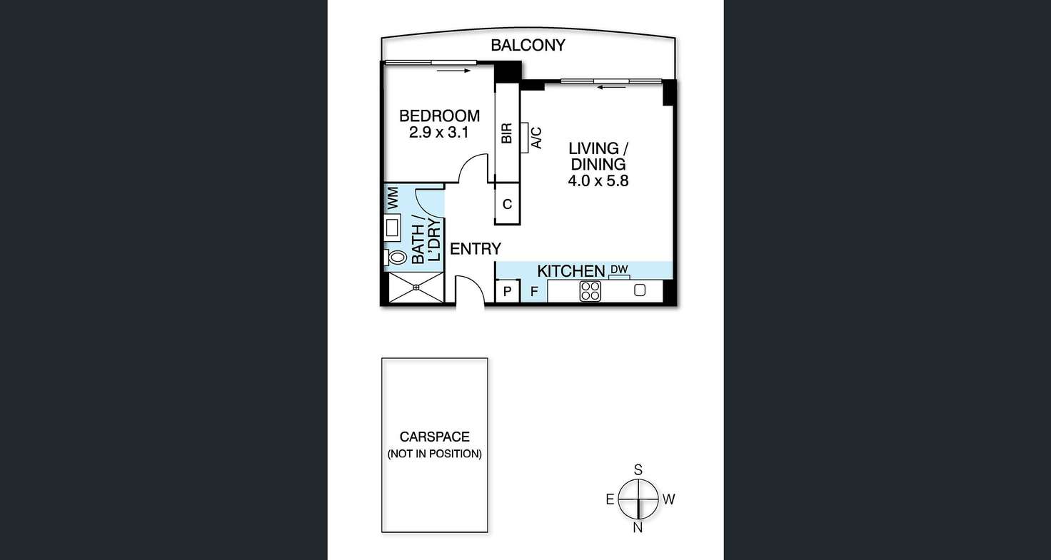 Floorplan of Homely apartment listing, 709/597-601 Sydney Road, Brunswick VIC 3056