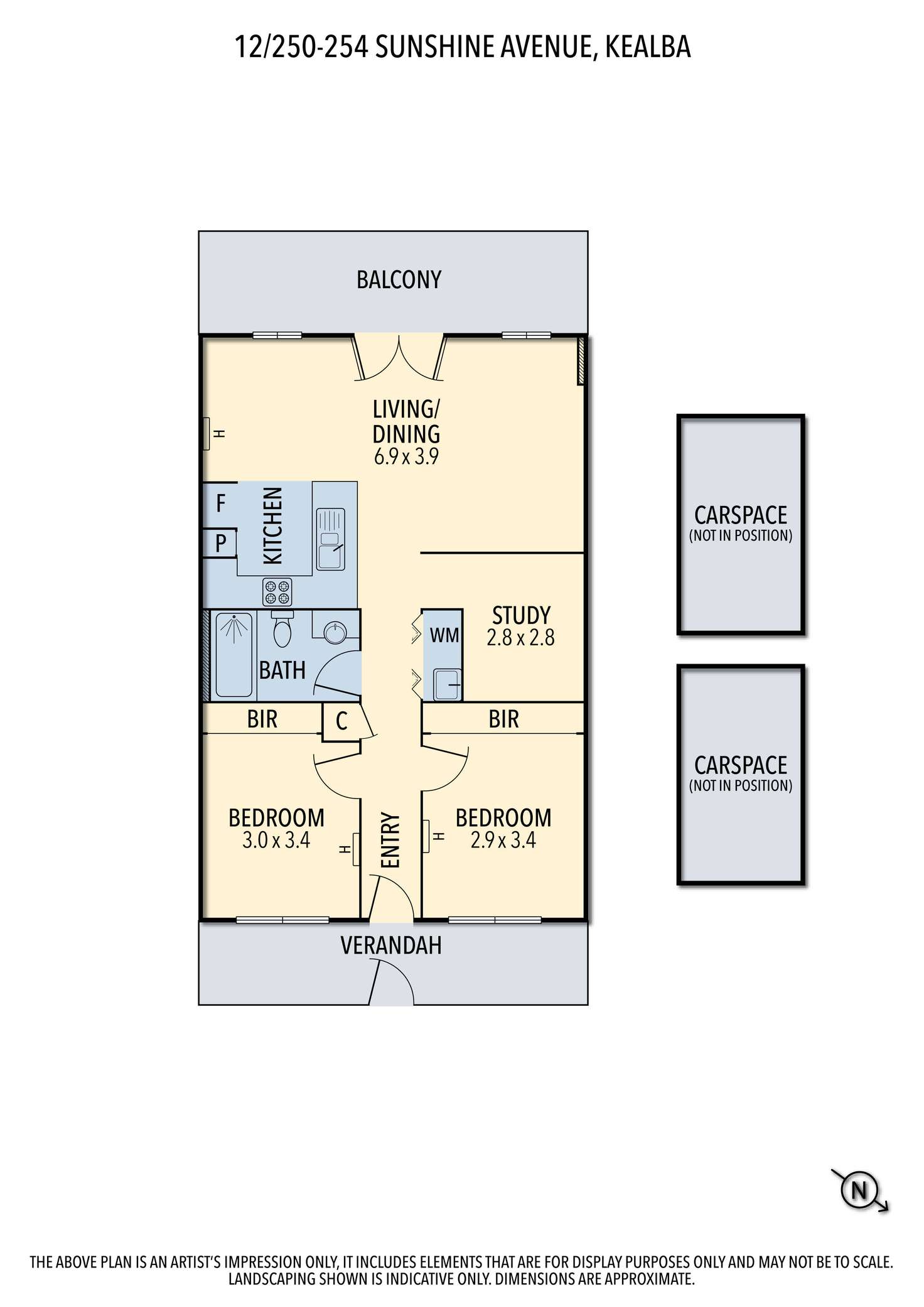 Floorplan of Homely unit listing, 12/250 - 254 Sunshine Avenue, Kealba VIC 3021