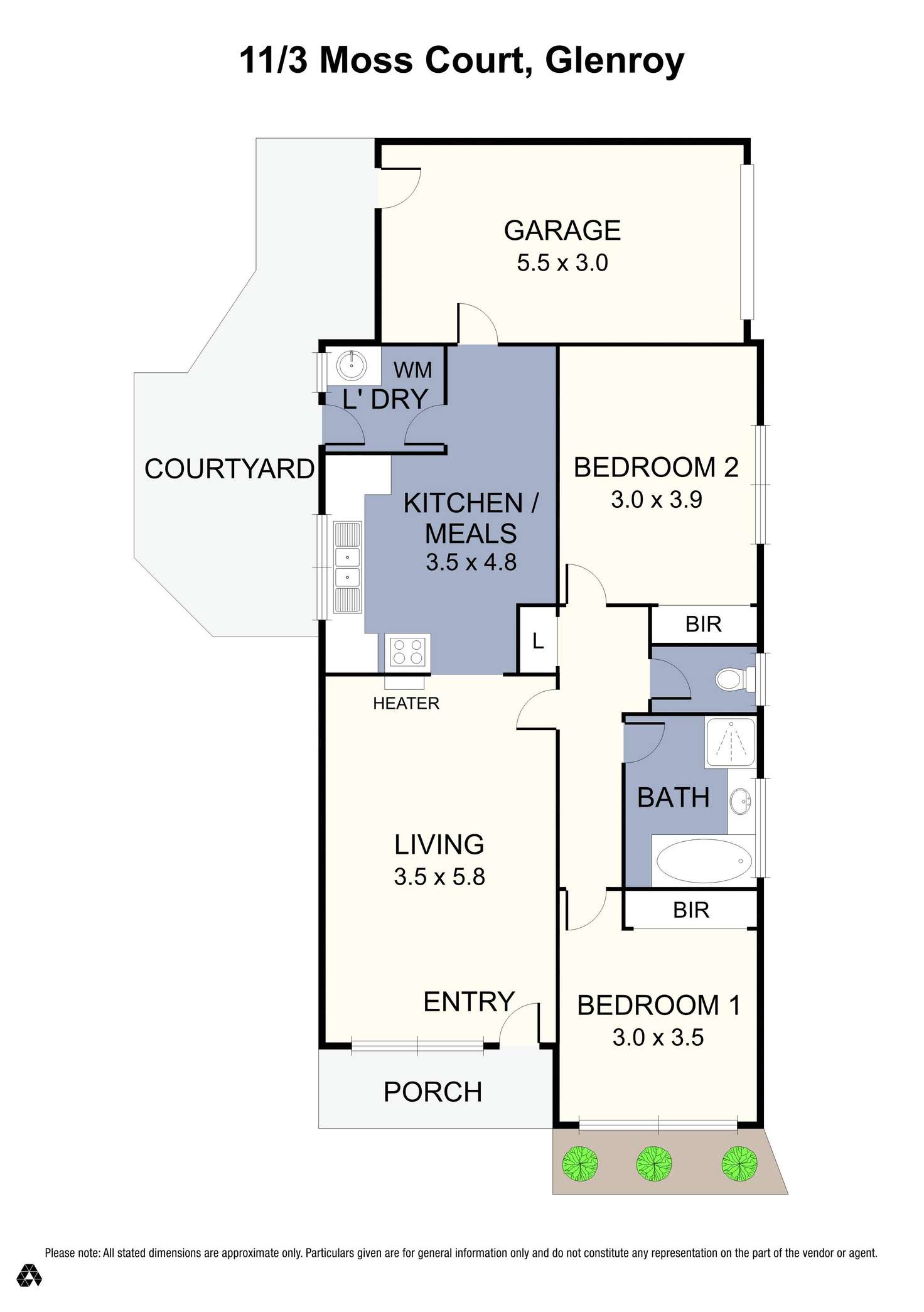 Floorplan of Homely unit listing, 11/3 Moss Court, Glenroy VIC 3046