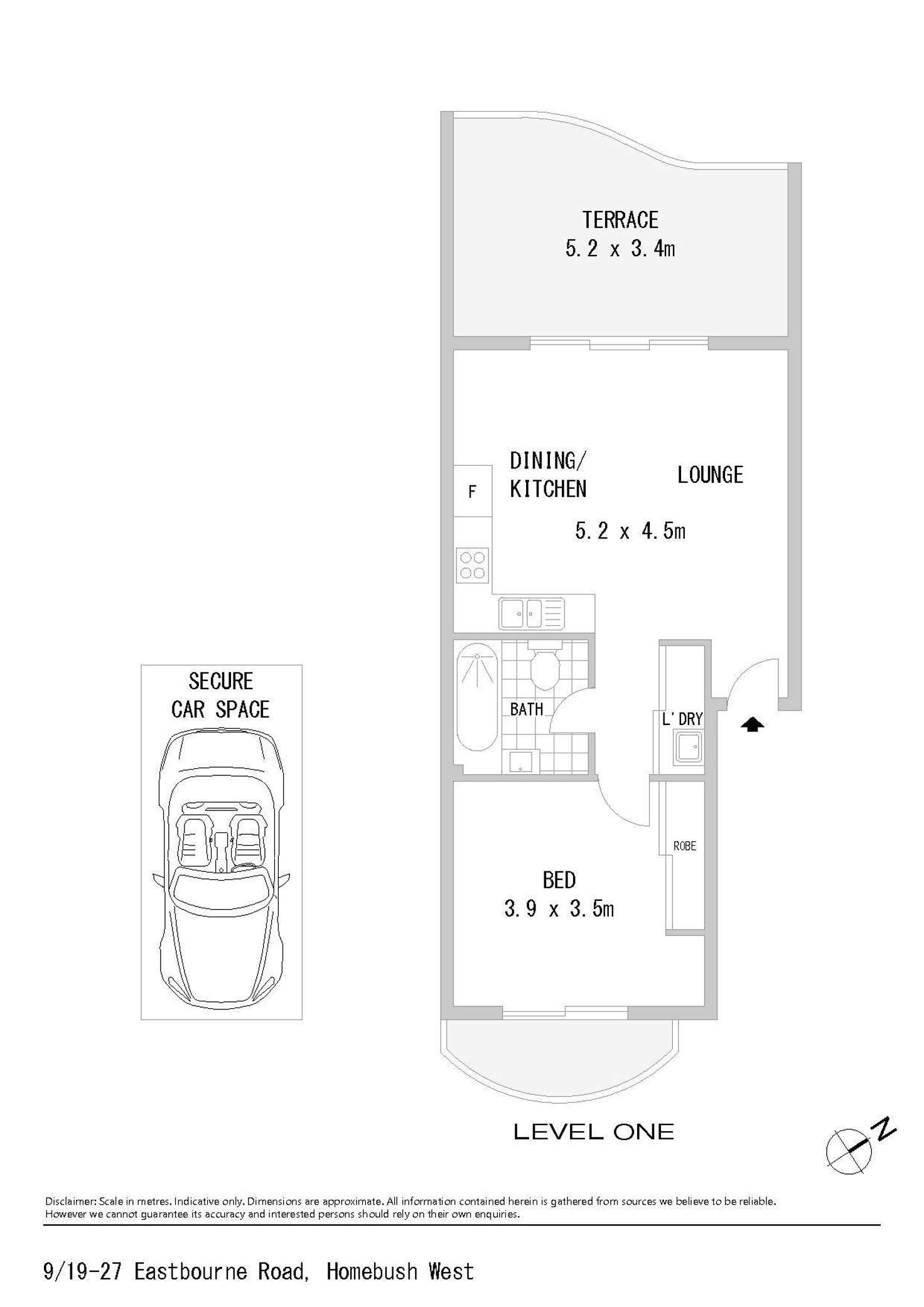 Floorplan of Homely apartment listing, 9/19-27 Eastbourne Road, Homebush West NSW 2140