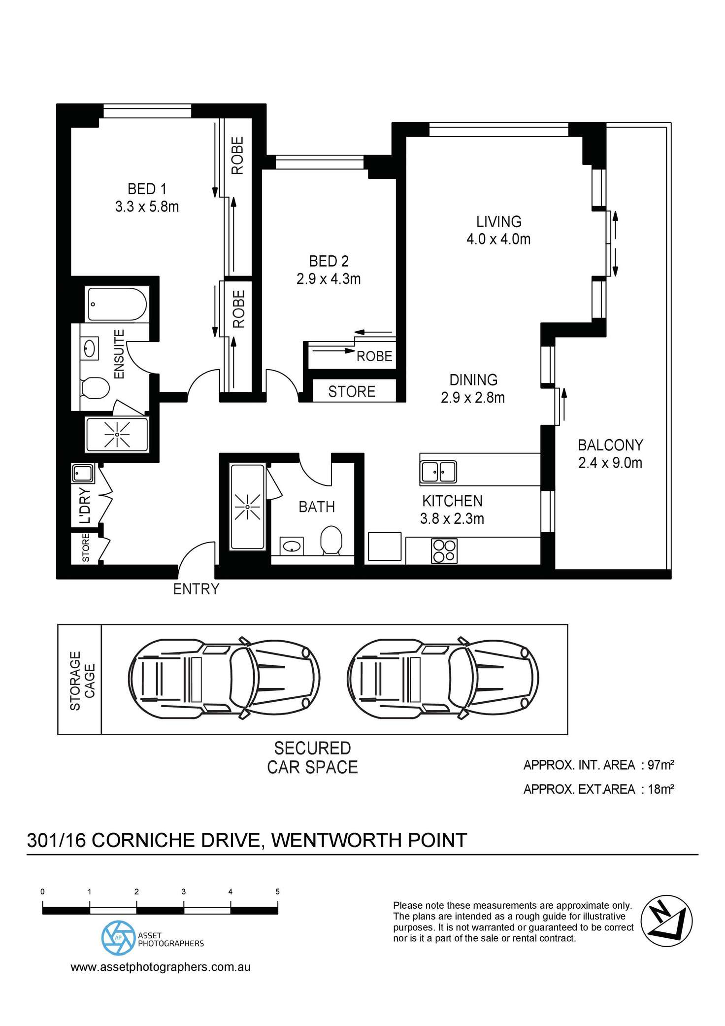 Floorplan of Homely apartment listing, 301/16 Corniche Drive, Wentworth Point NSW 2127