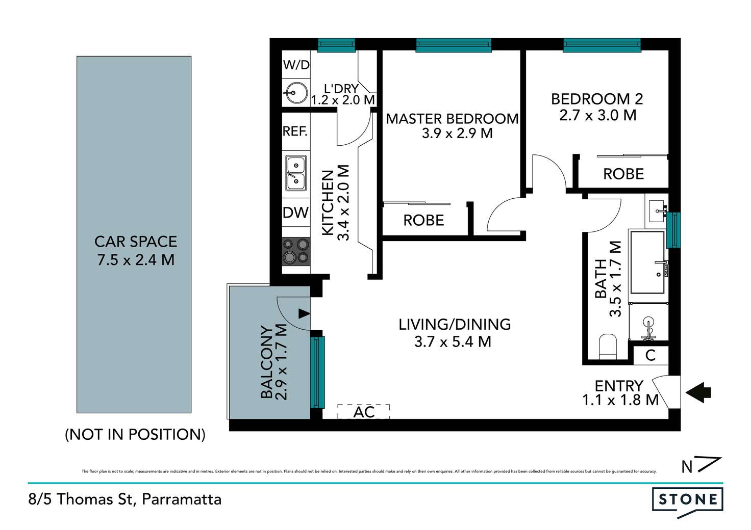 Floorplan of Homely apartment listing, 8/5 Thomas Street, Parramatta NSW 2150