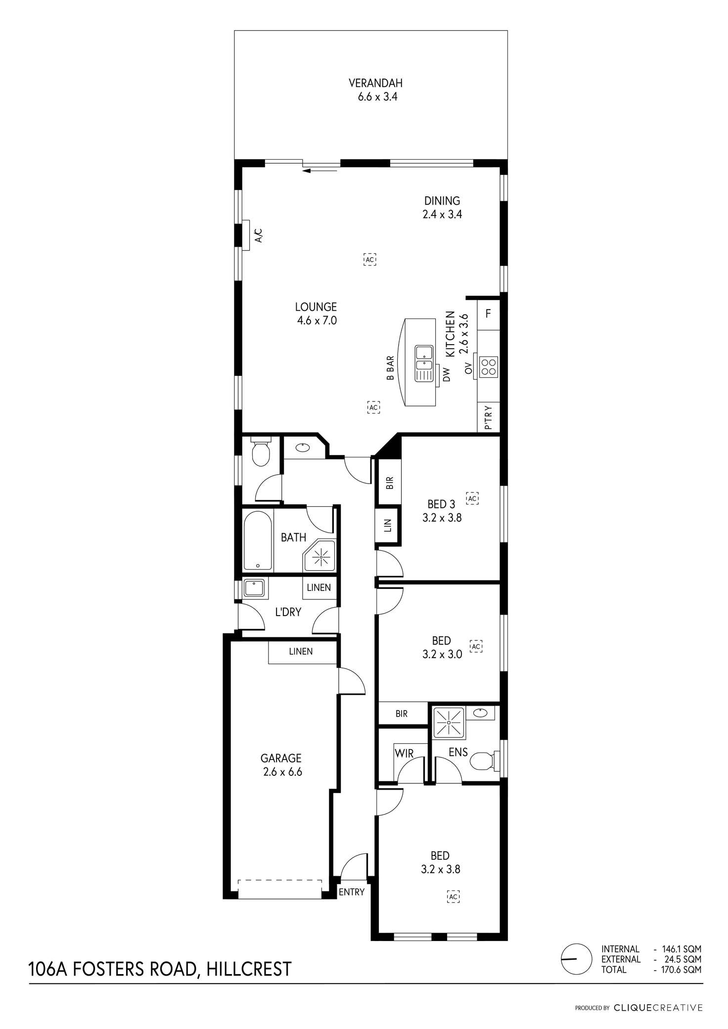 Floorplan of Homely house listing, 106 Fosters Road, Hillcrest SA 5086