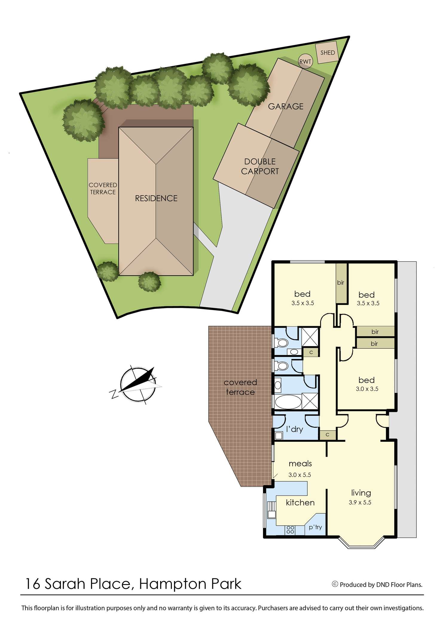 Floorplan of Homely house listing, 16 Sarah Place, Hampton Park VIC 3976