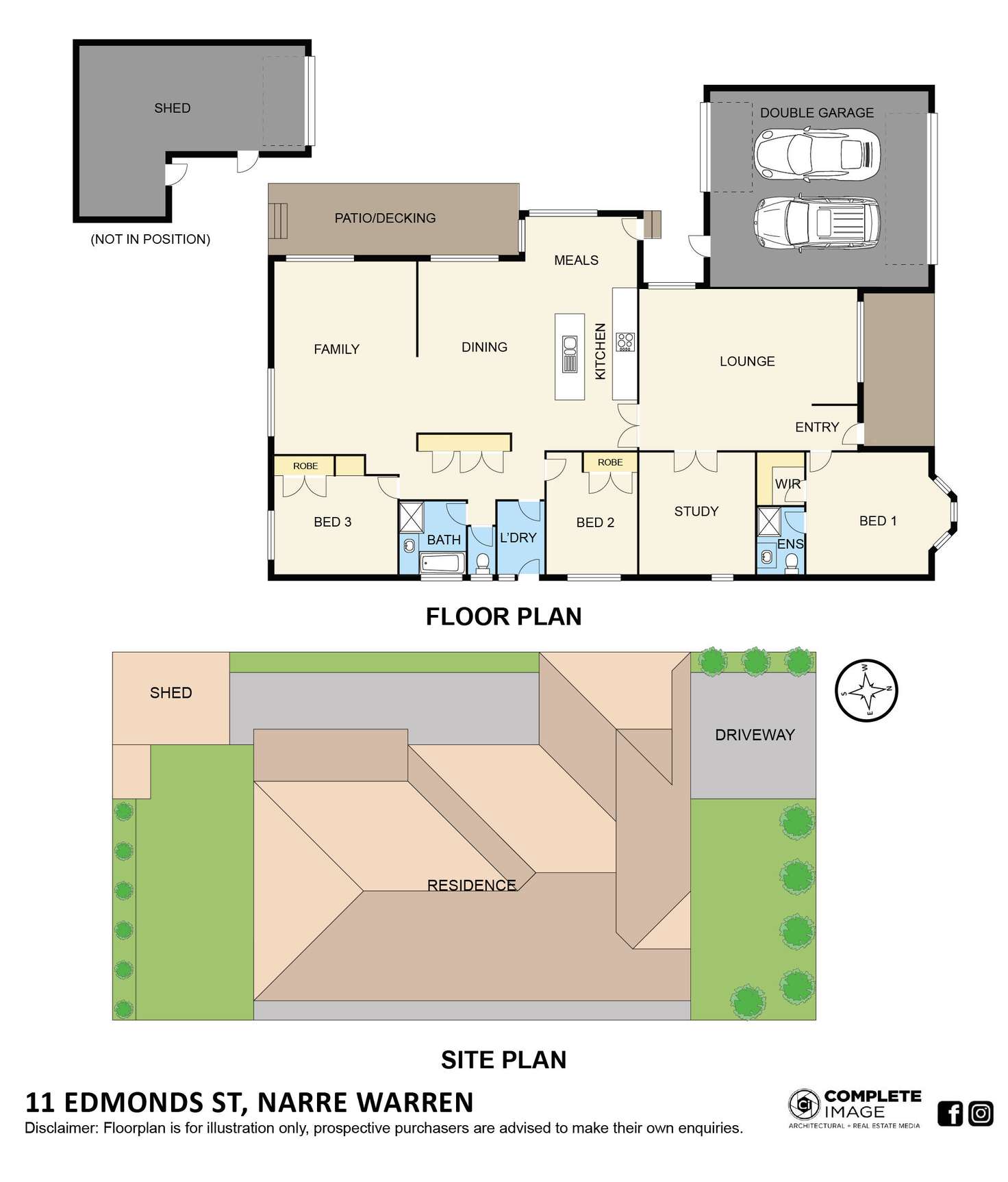 Floorplan of Homely house listing, 11 Edmonds Street, Narre Warren VIC 3805