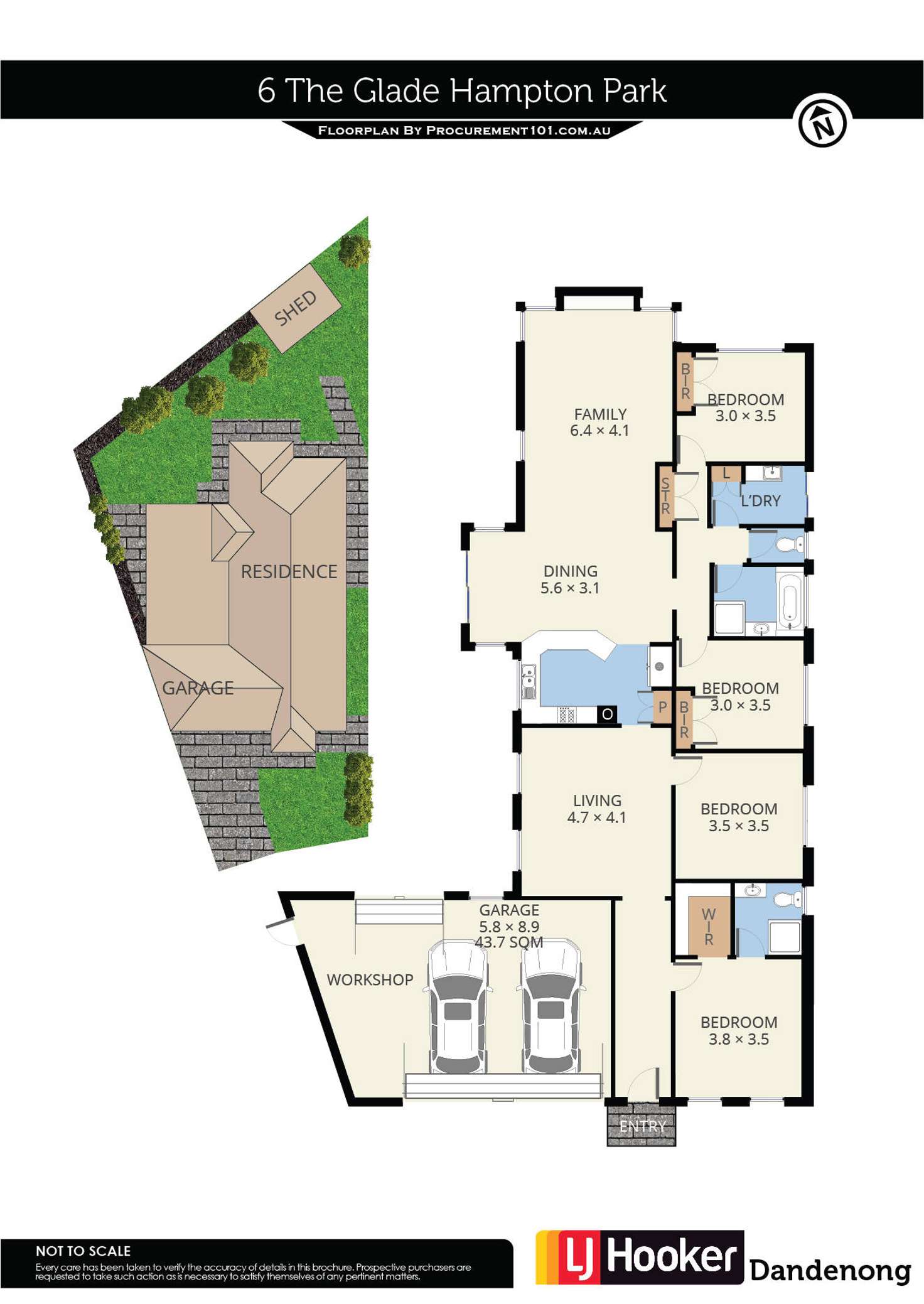 Floorplan of Homely house listing, 6 The Glade, Hampton Park VIC 3976