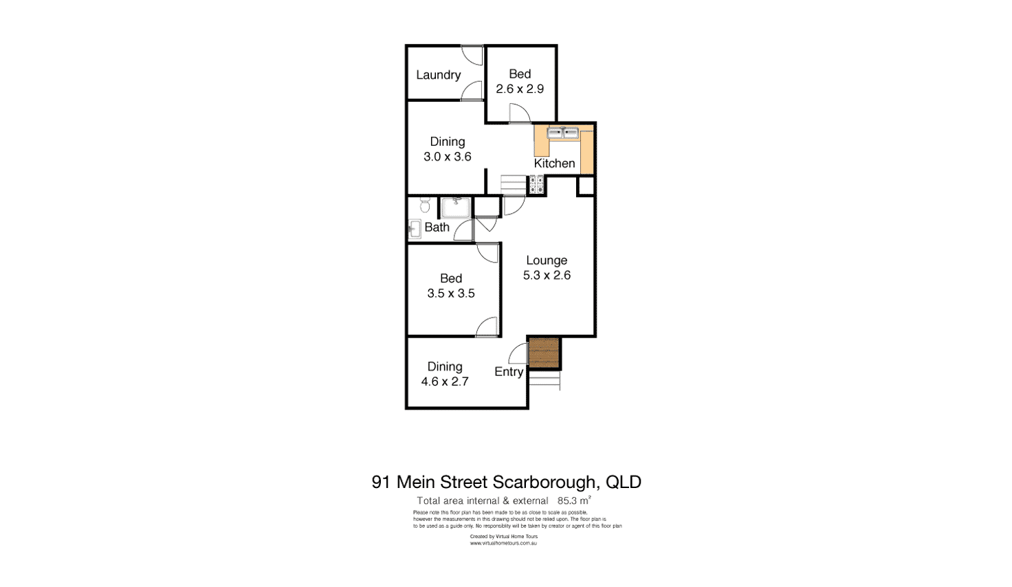 Floorplan of Homely house listing, 91 Mein Street, Scarborough QLD 4020