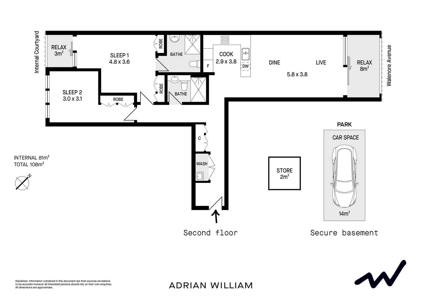 Floorplan of Homely apartment listing, 208/32 Alice Street, Newtown NSW 2042