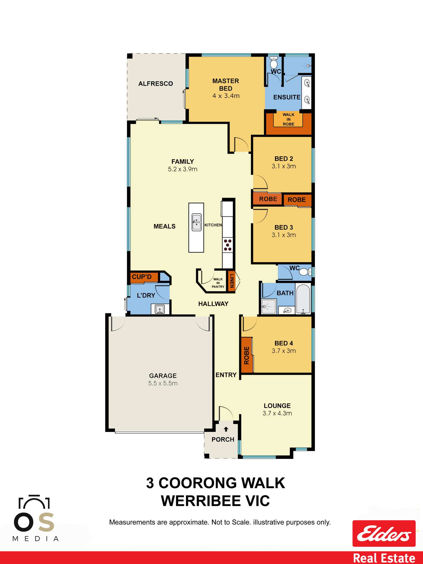 Floorplan of Homely house listing, 3 Coorong Walk, Werribee VIC 3030