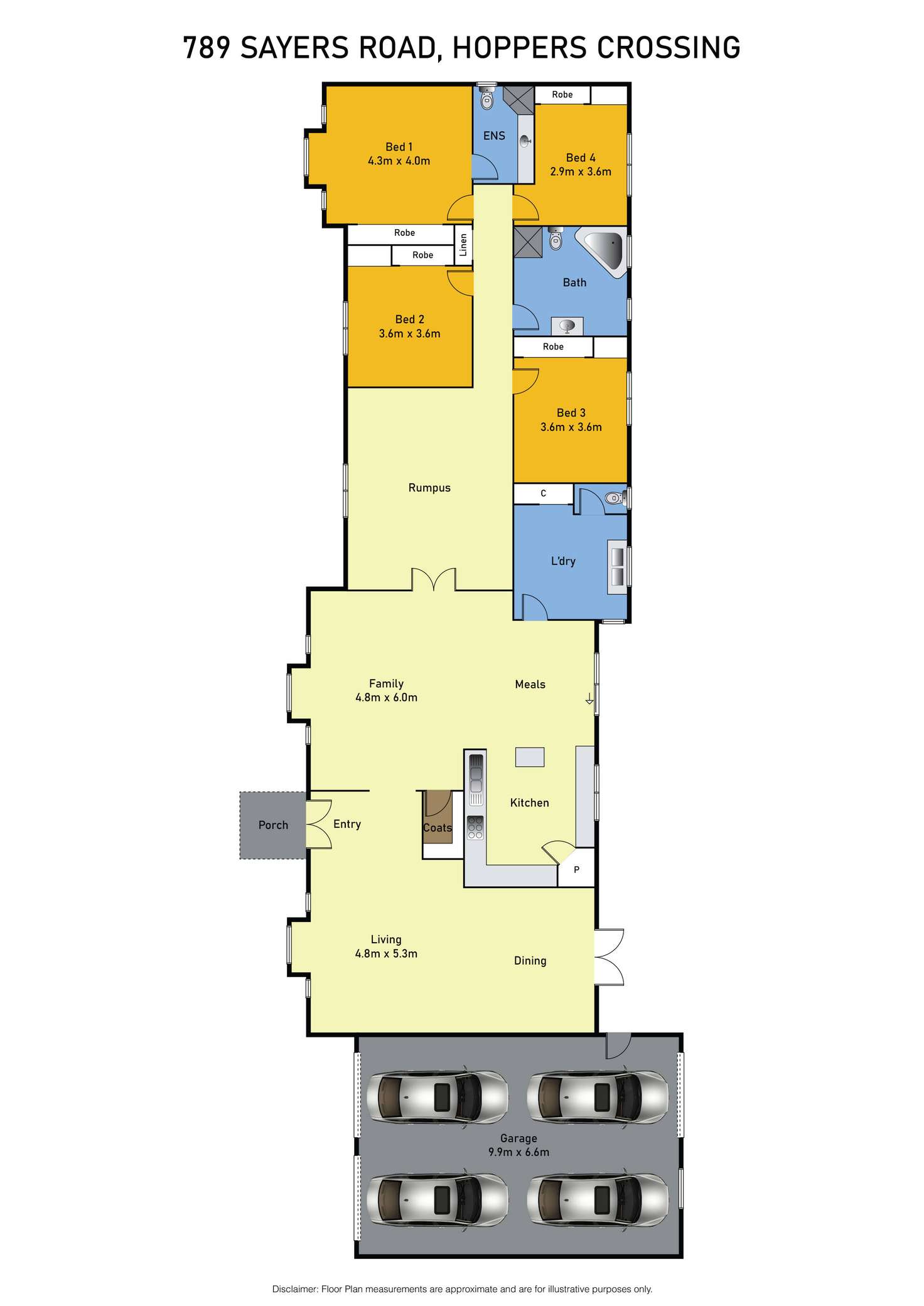 Floorplan of Homely house listing, 789 Sayers Road, Hoppers Crossing VIC 3029