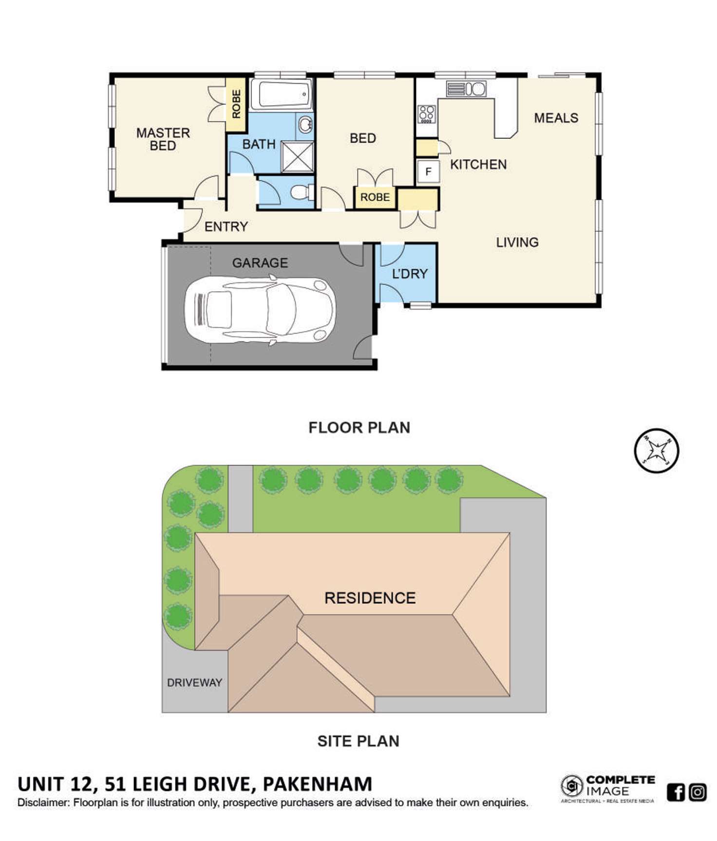 Floorplan of Homely unit listing, 12/51 Leigh Drive, Pakenham VIC 3810