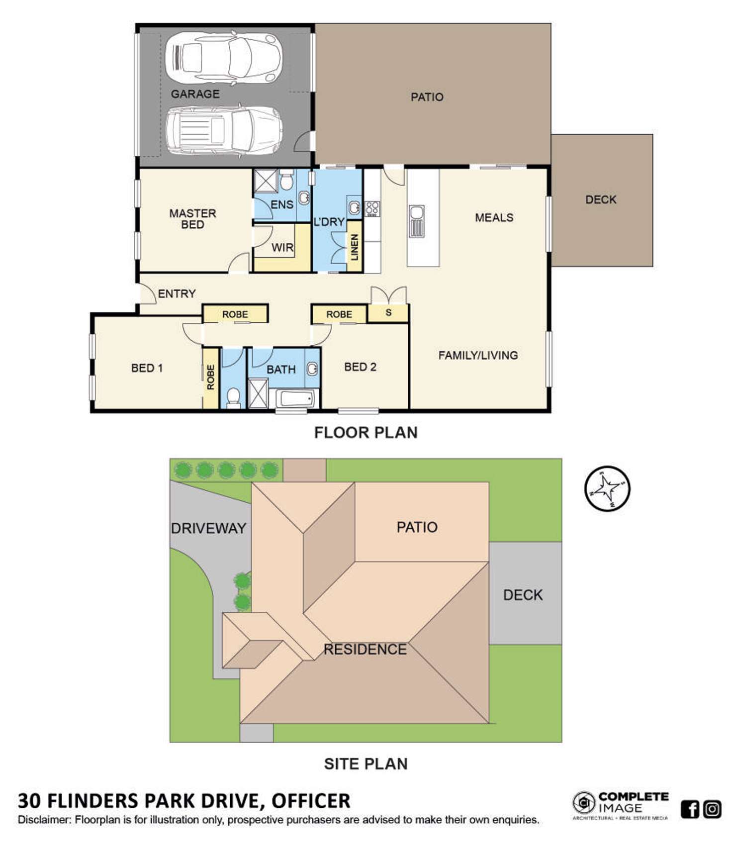 Floorplan of Homely house listing, 30 Flinders Park Drive, Officer VIC 3809