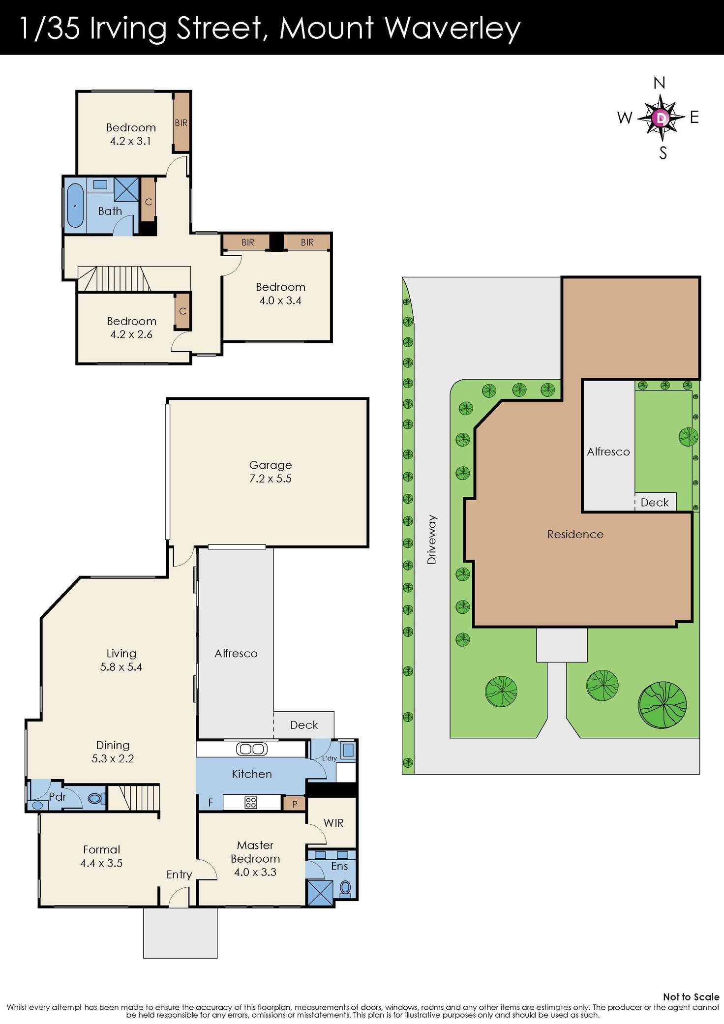 Floorplan of Homely townhouse listing, 1/35 Irving Street, Mount Waverley VIC 3149