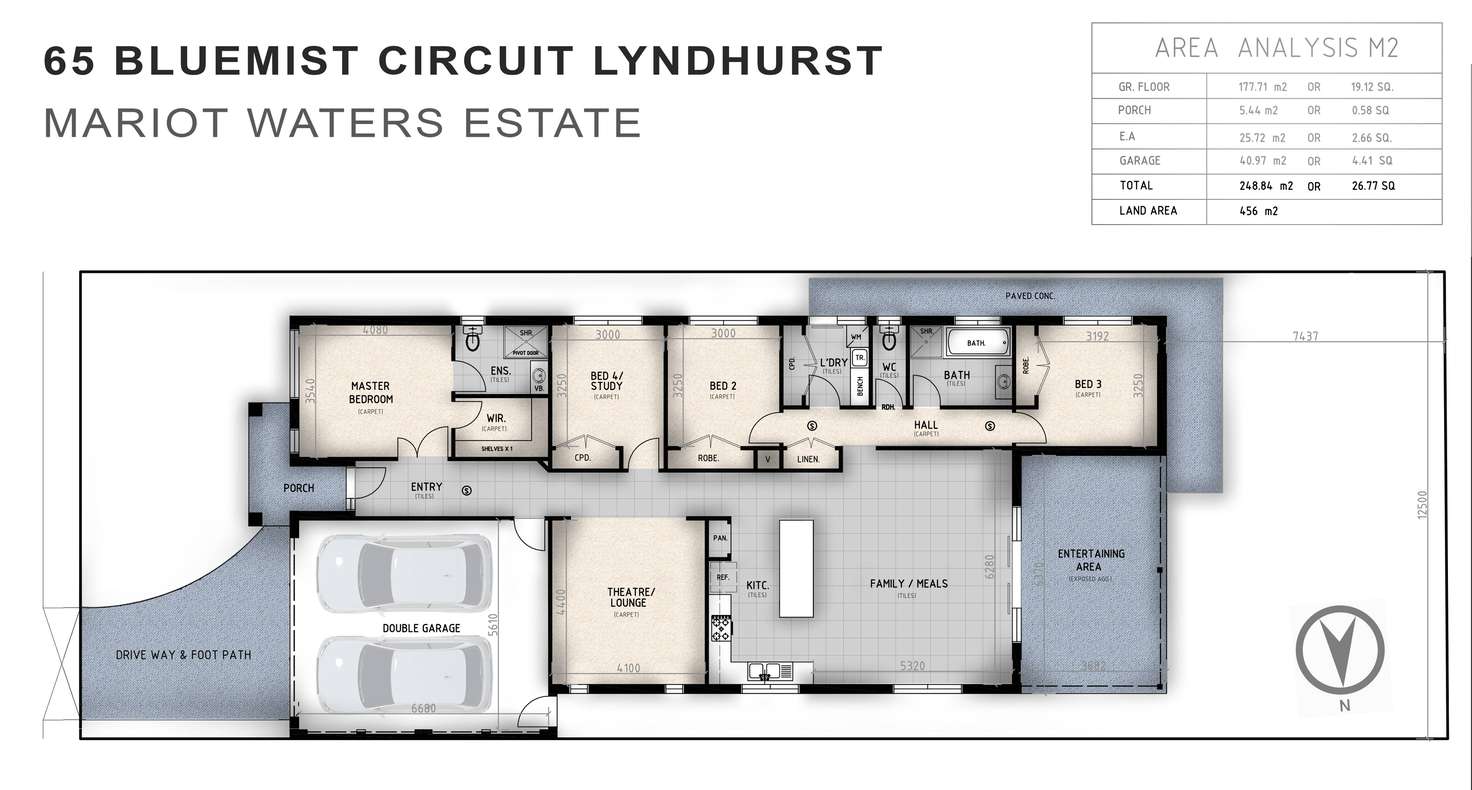Floorplan of Homely house listing, 65 Bluemist Crescent, Lyndhurst VIC 3975