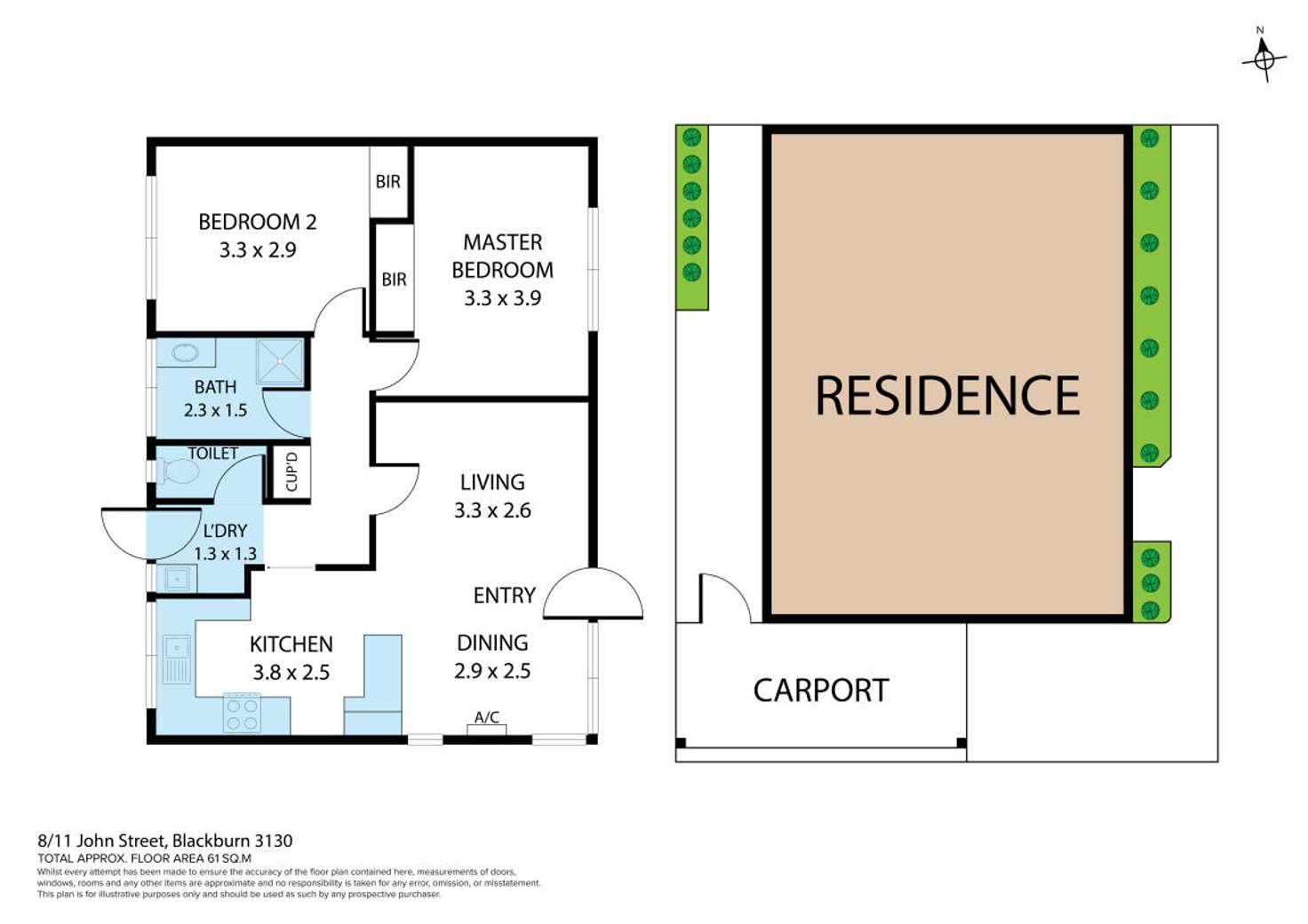 Floorplan of Homely unit listing, 8/11 John Street, Blackburn VIC 3130