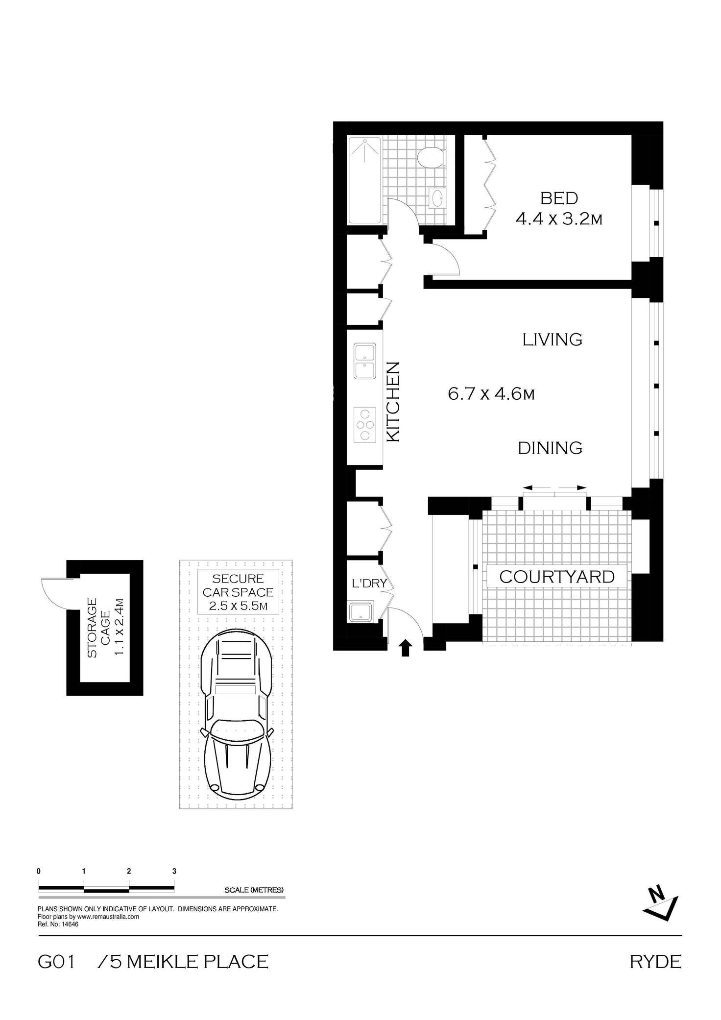 Floorplan of Homely apartment listing, G01/5 Meikle Place, Ryde NSW 2112