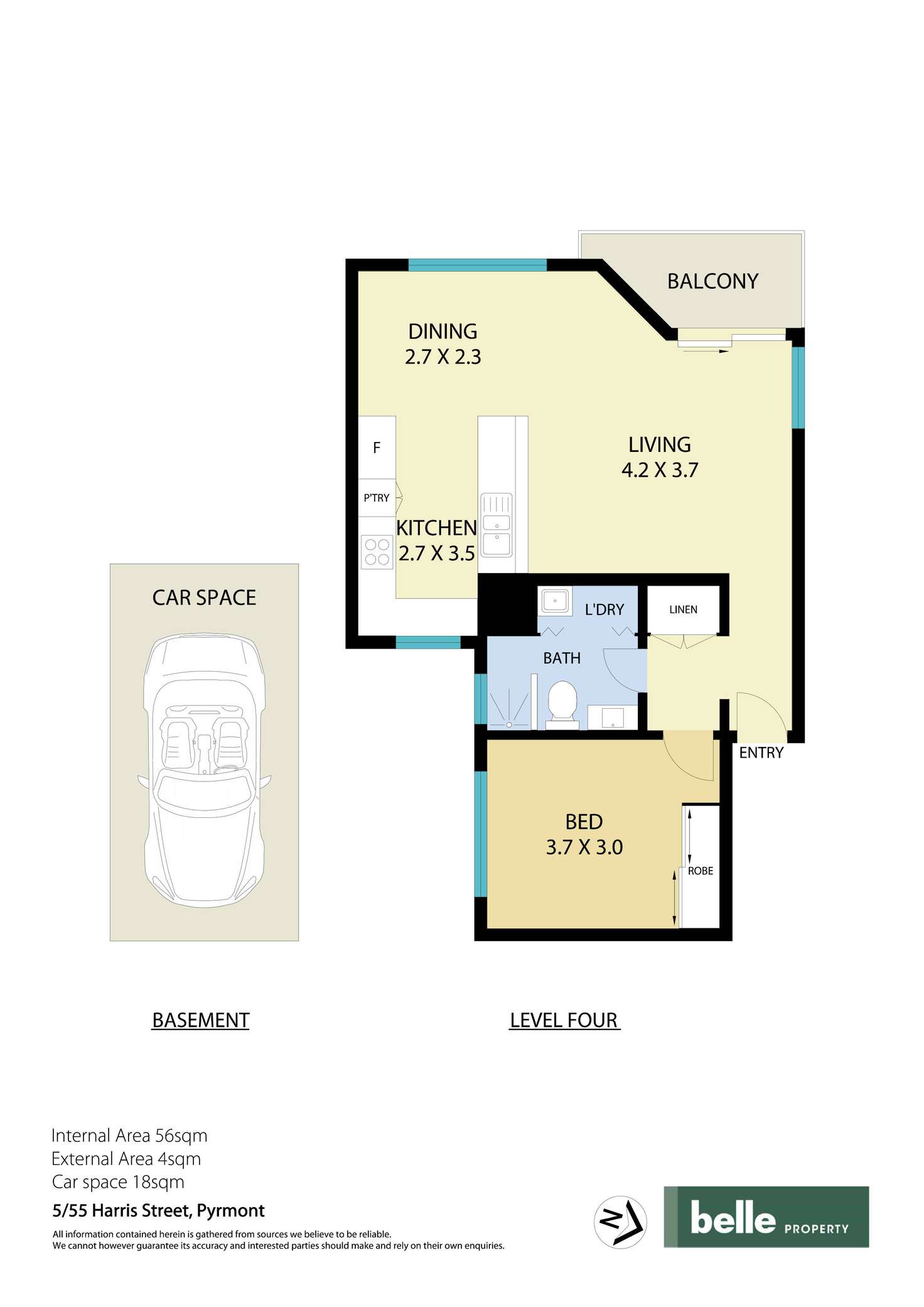 Floorplan of Homely apartment listing, 5/55 Harris Street, Pyrmont NSW 2009