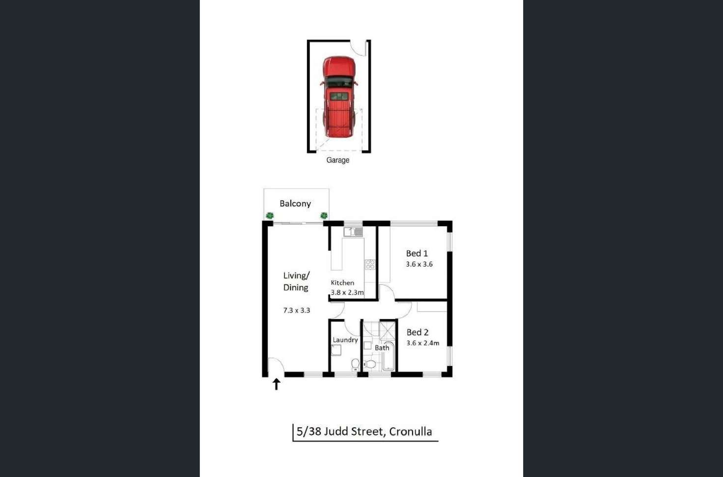 Floorplan of Homely unit listing, 5/38 Judd Street, Cronulla NSW 2230