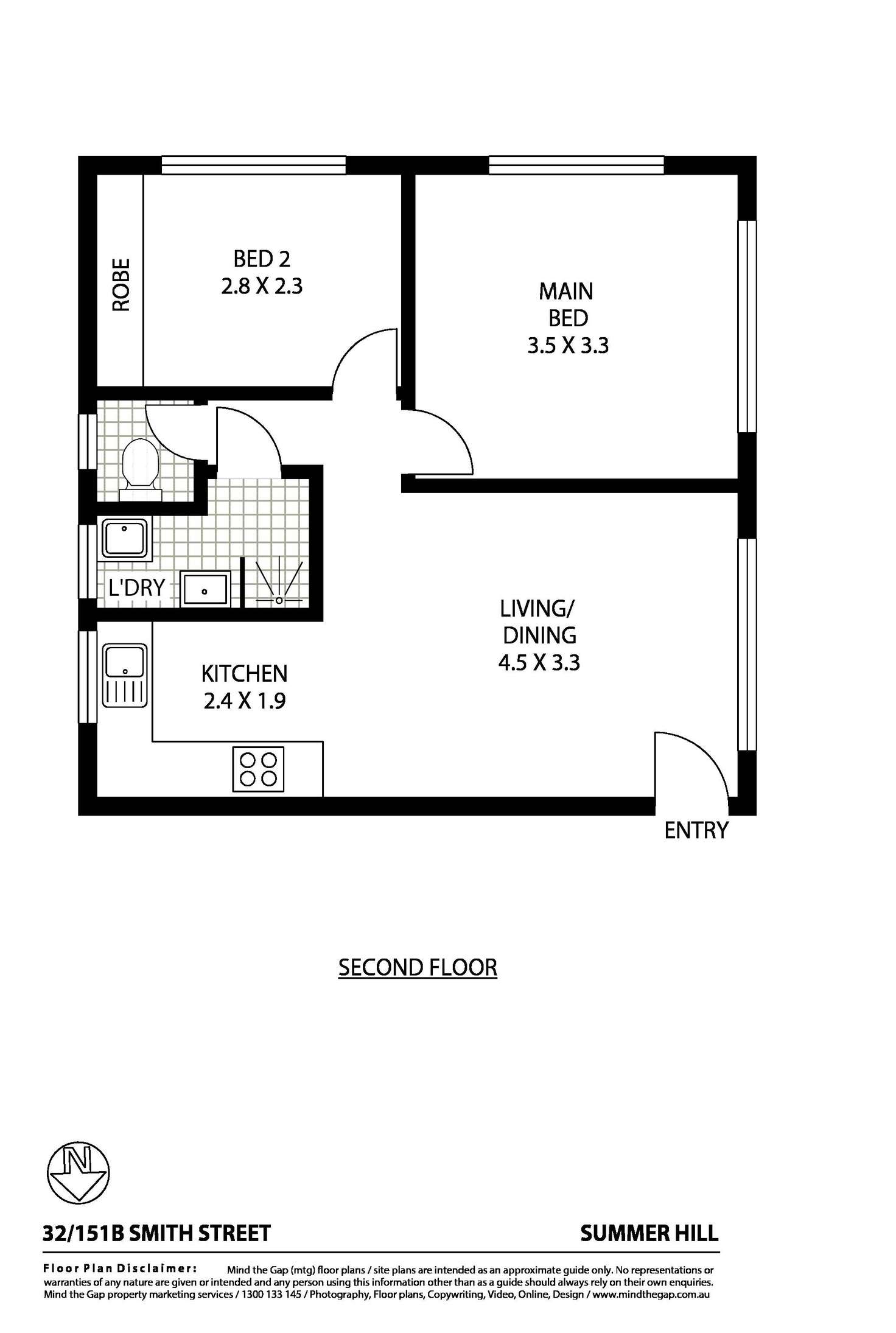 Floorplan of Homely apartment listing, 32/151B Smith Street, Summer Hill NSW 2130